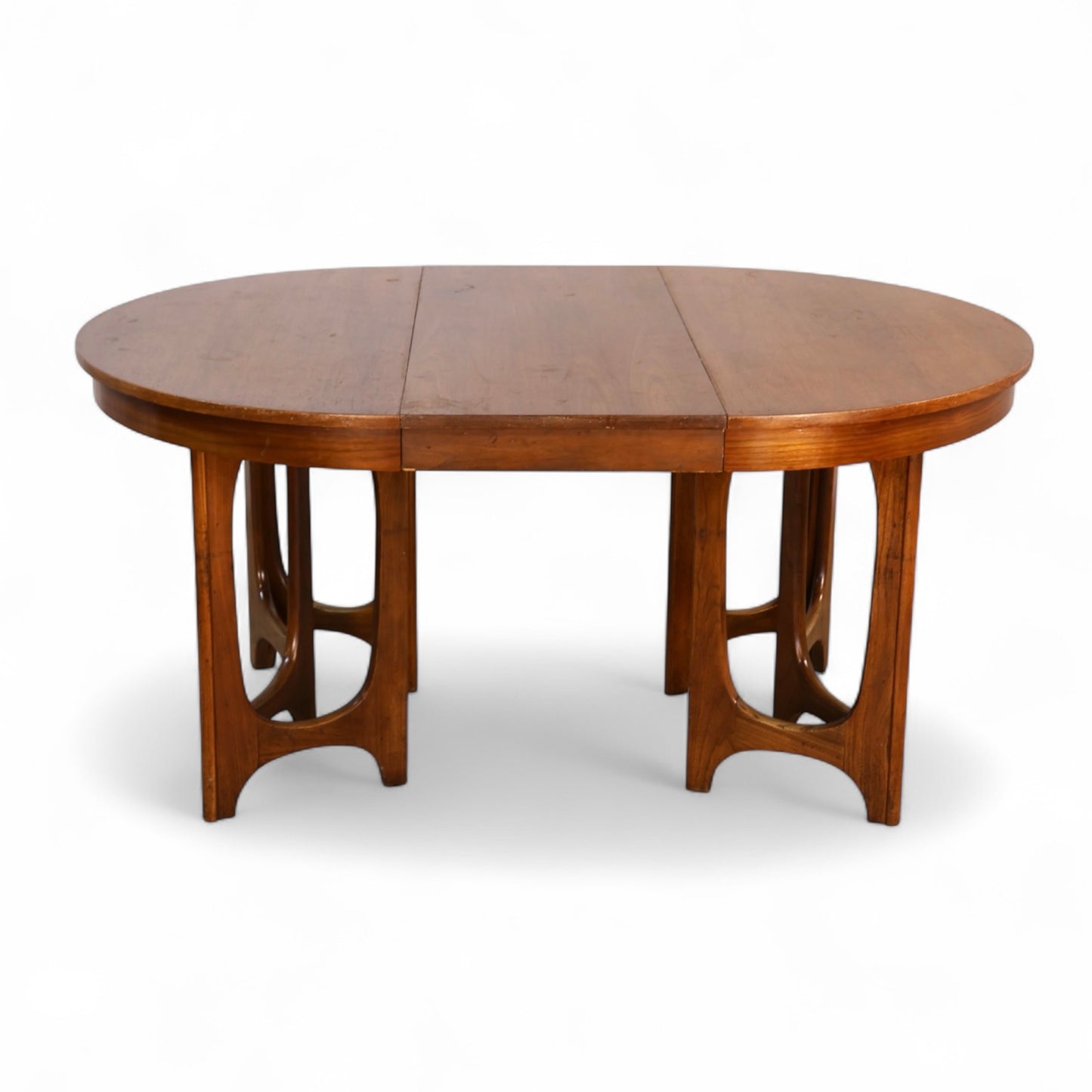Broyhill Brasilia Vintage Mid Century Modern Sculpted Pedestal Dining Table c. 1960s