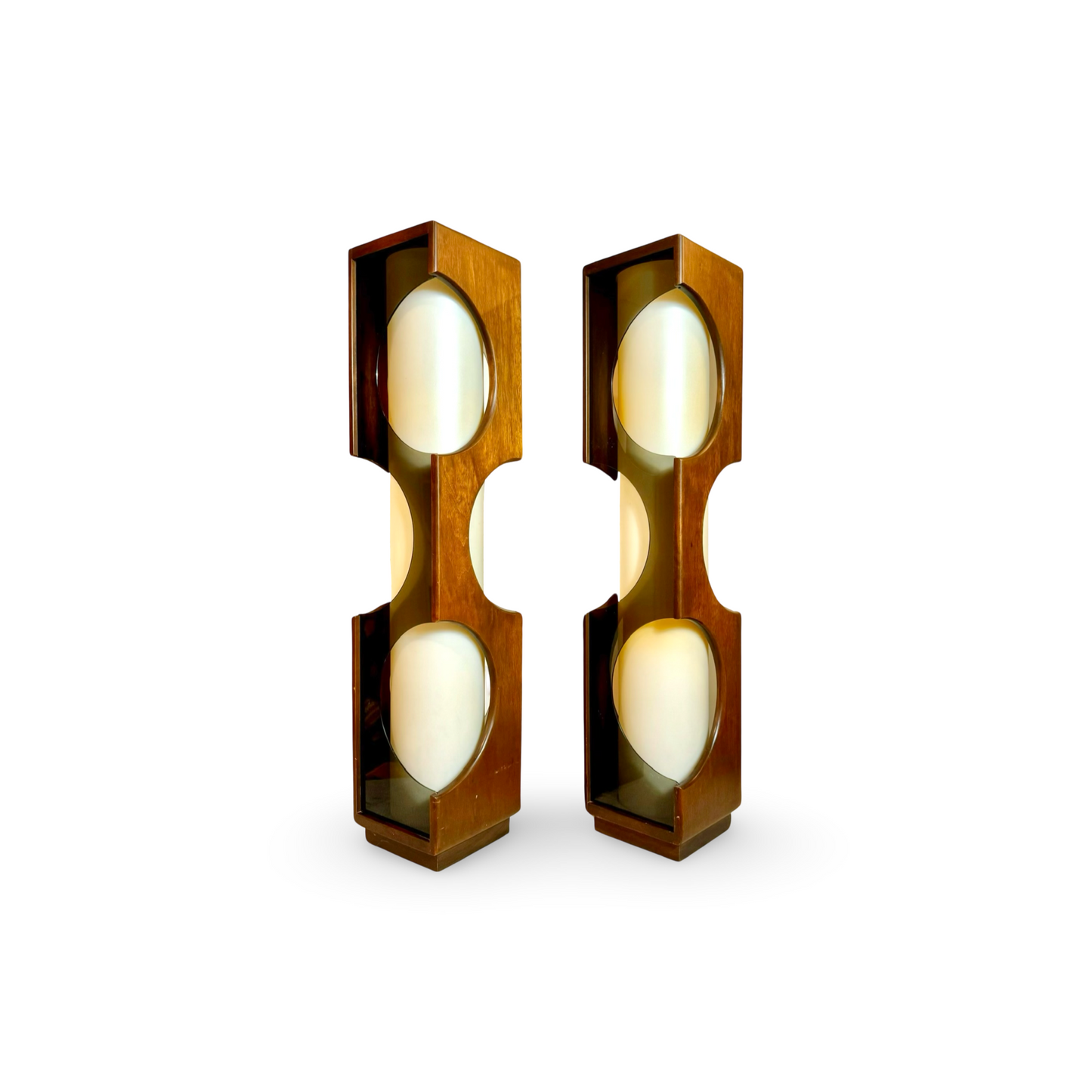 Modeline Pair of XL Vintage Mid Century Modern Table Lamps c. 1970s