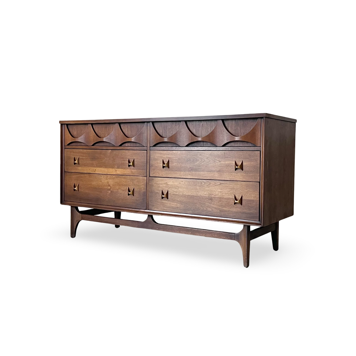 Broyhill Brasilia Vintage Mid Century Modern 6 Drawer Dresser c. 1960s