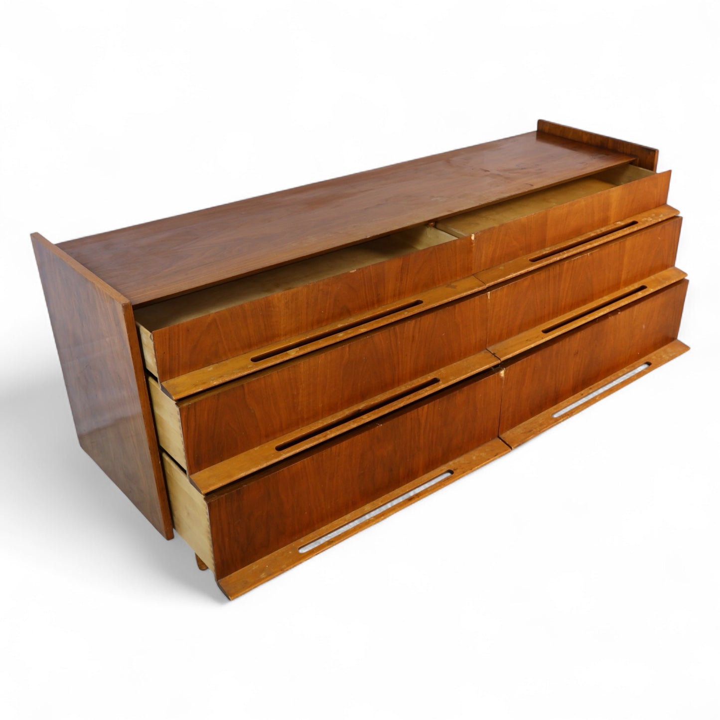 Edmund Spence Vintage Swedish Mid Century Modern 6 Drawer Lowboy Dresser c. 1960s