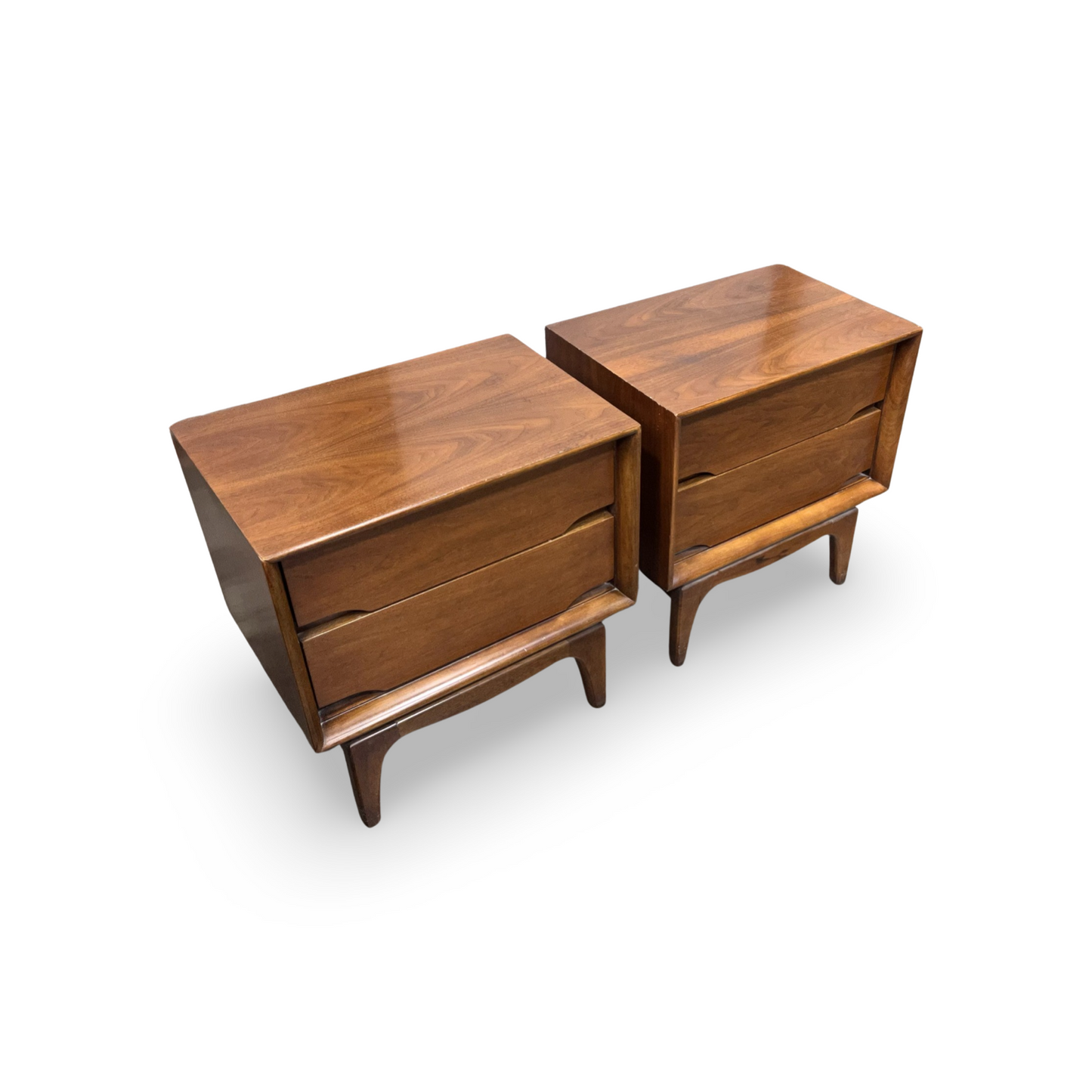 Kent Coffey Forum Pair of Vintage Mid Century Modern Nightstands c. 1960s