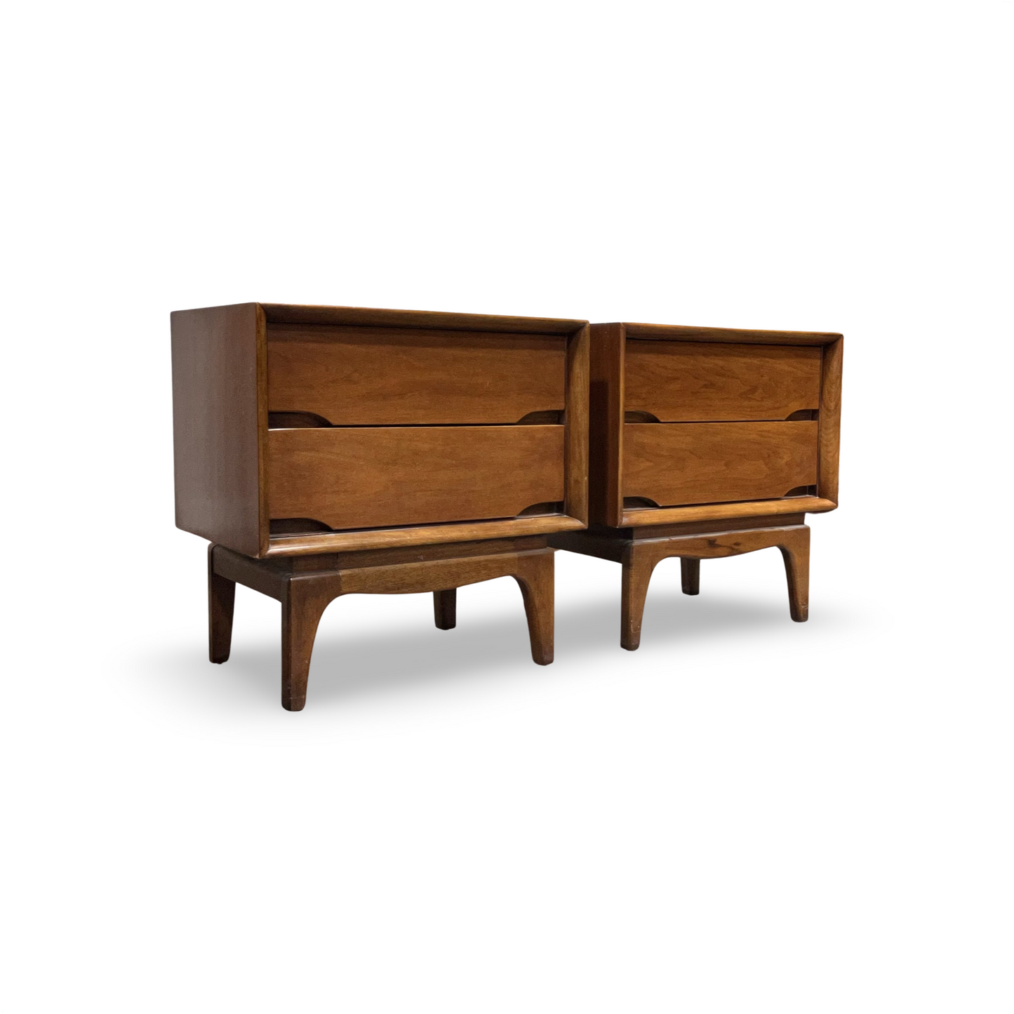 Kent Coffey Forum Pair of Vintage Mid Century Modern Nightstands c. 1960s