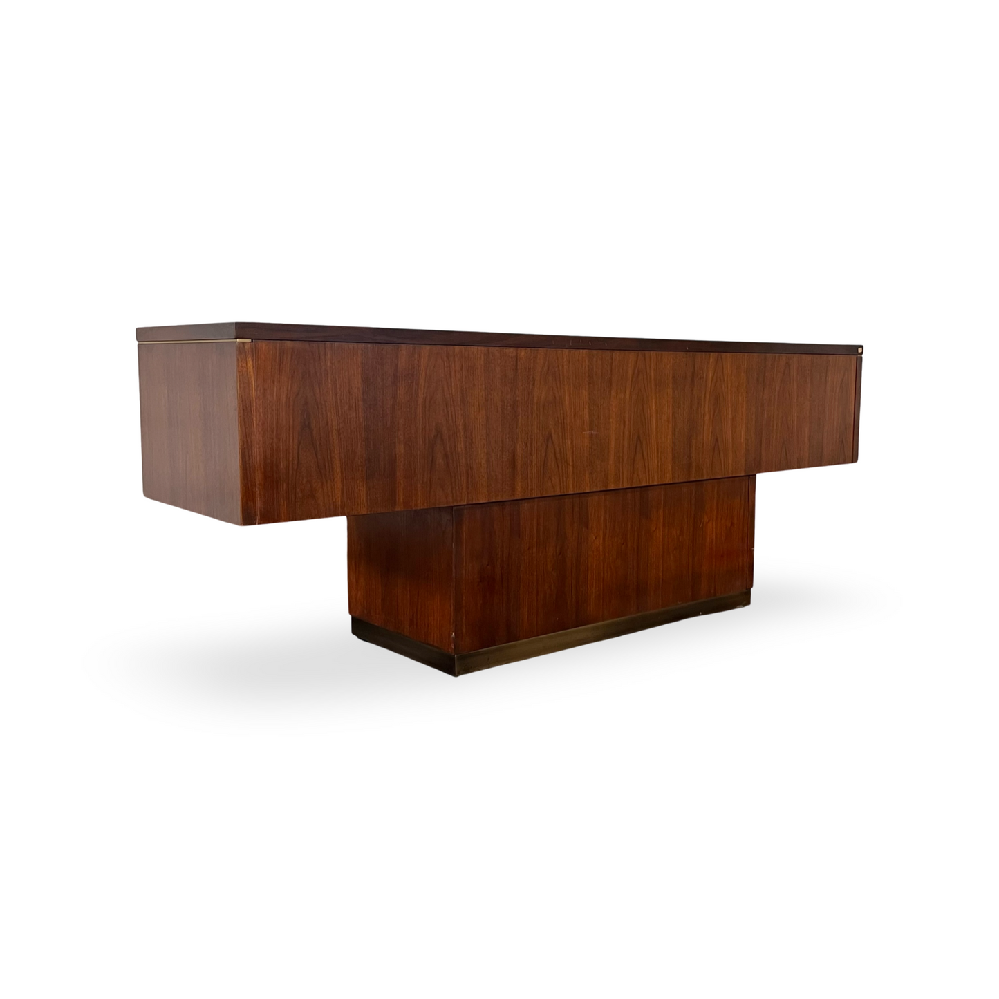 Myrtle Desk Co. Cantilevered Vintage Mid Century Office Credenza Cabinet c. 1960s