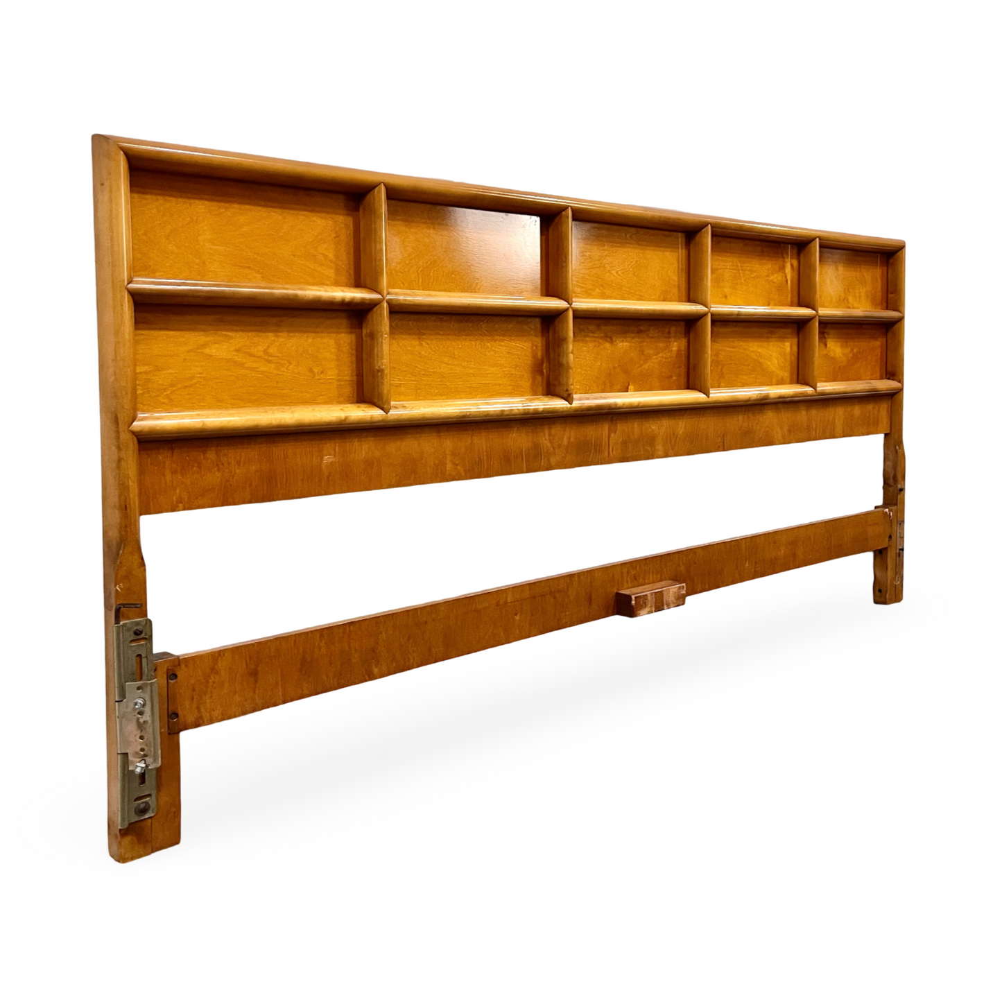 Edmond Spence Vintage Mid Century Modern Swedish Birch King Size Headboard c. 1960s