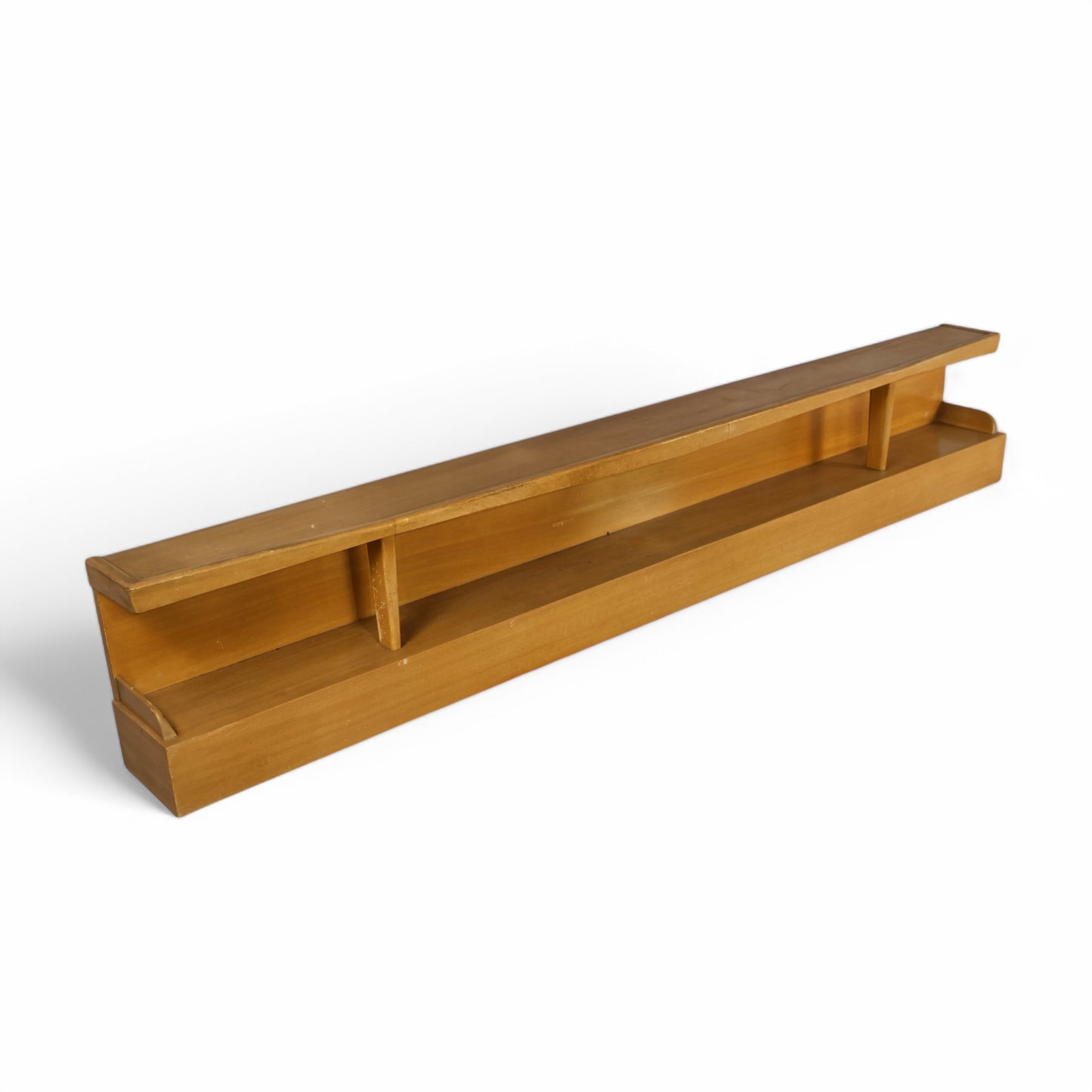 Birch Vintage Streamline Mid Century Modern King or Queen Floating Wall Mount Headboard c. 1950s