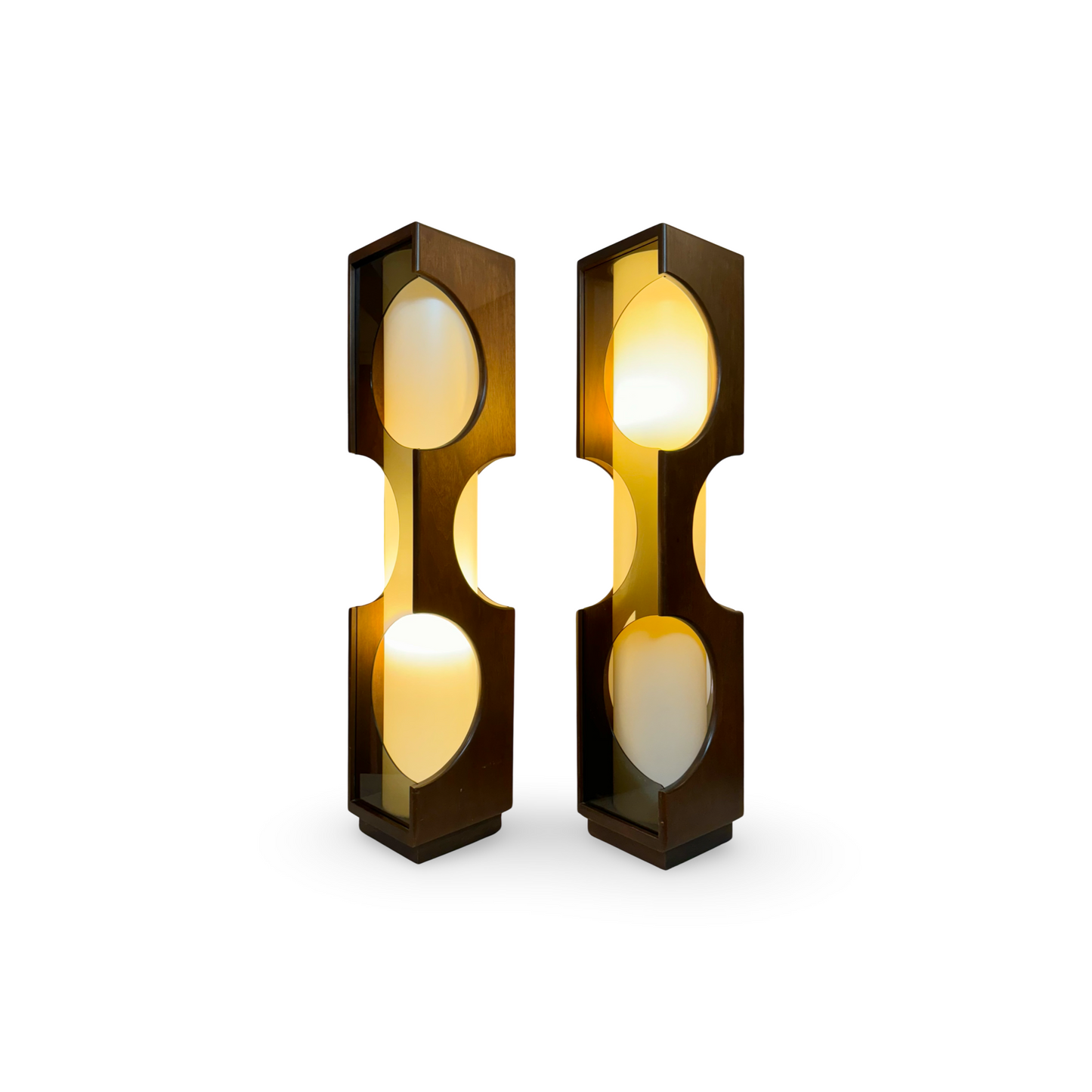 Modeline Pair of XL Vintage Mid Century Modern Table Lamps c. 1970s