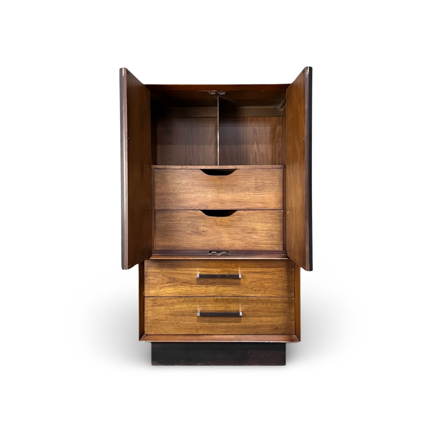 Lane Tower Suite Vintage Mid Century Modern Brutalist Armoire c. 1970s