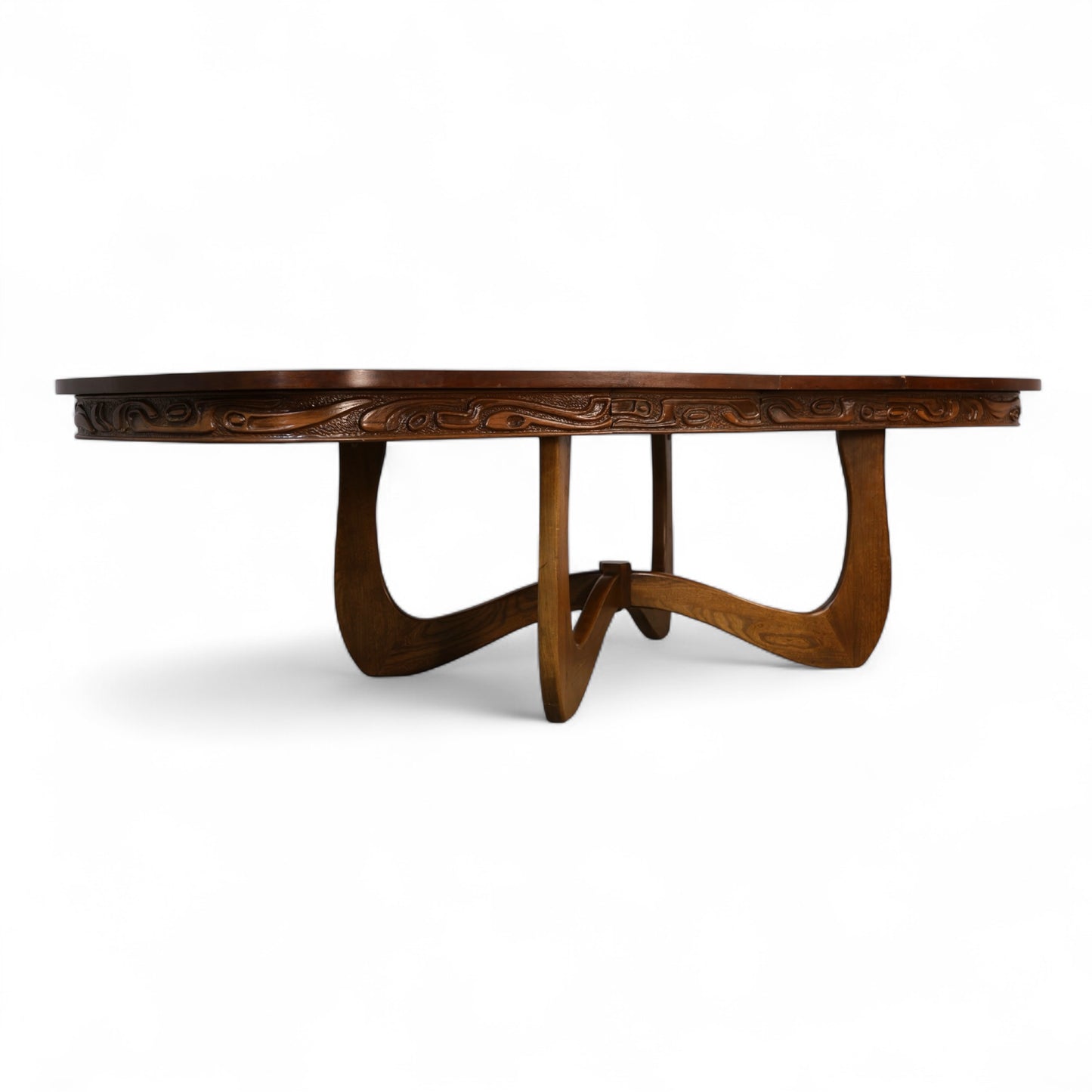 Pulaski Oceanic Vintage Mid Century Modern Brutalist Dining Table c. 1960s