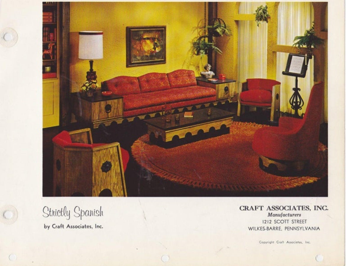 Adrian Pearsall for Craft Associates Strictly Spanish Vintage Mid Century Modern Coffee Table c. 1960s