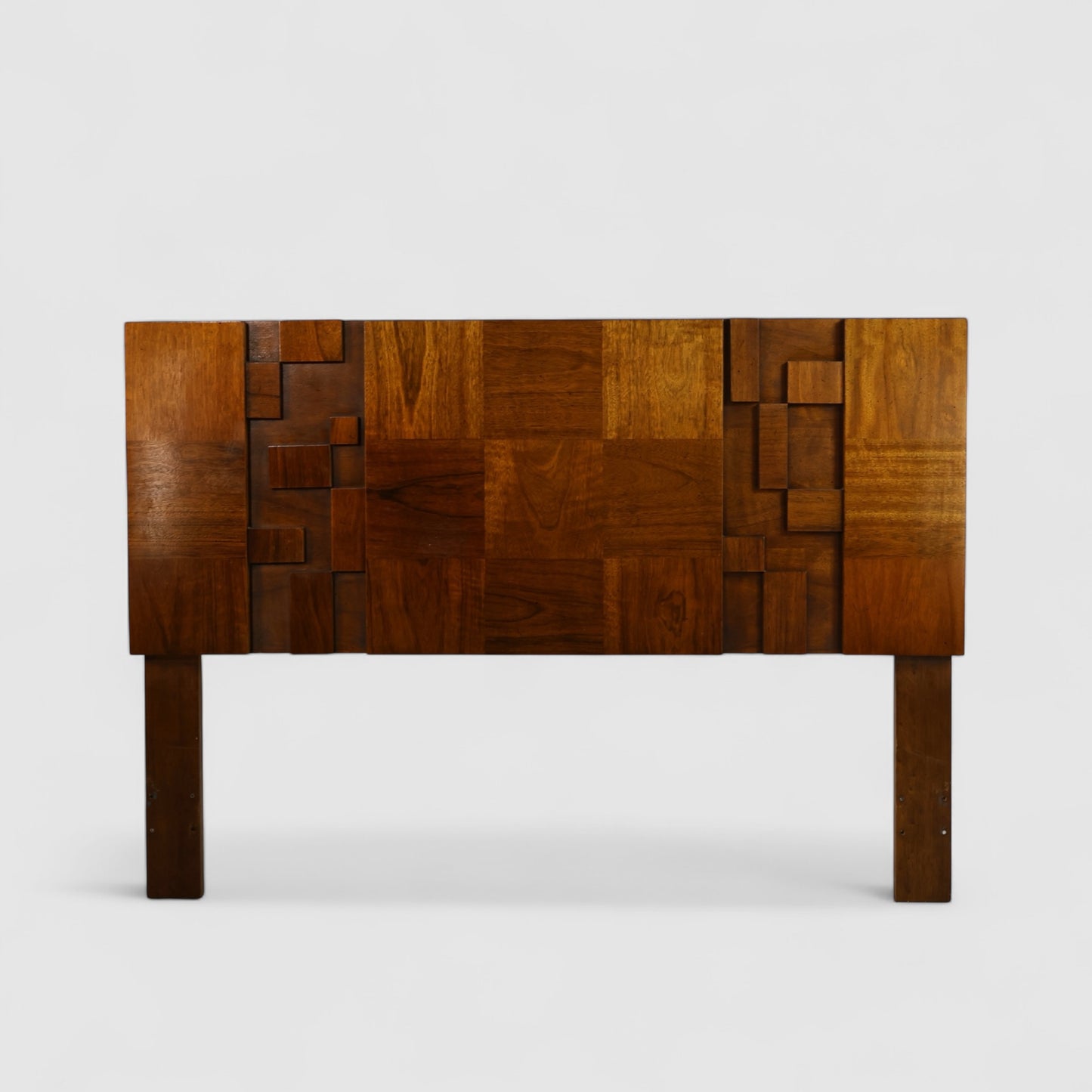 Lane Staccato Vintage Brutalist Mid Century Modern Queen Headboard c. 1960s