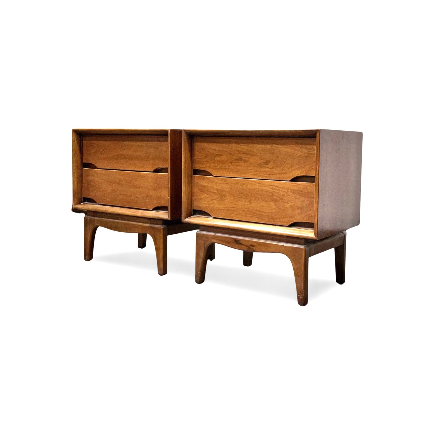 Kent Coffey Forum Pair of Vintage Mid Century Modern Nightstands c. 1960s