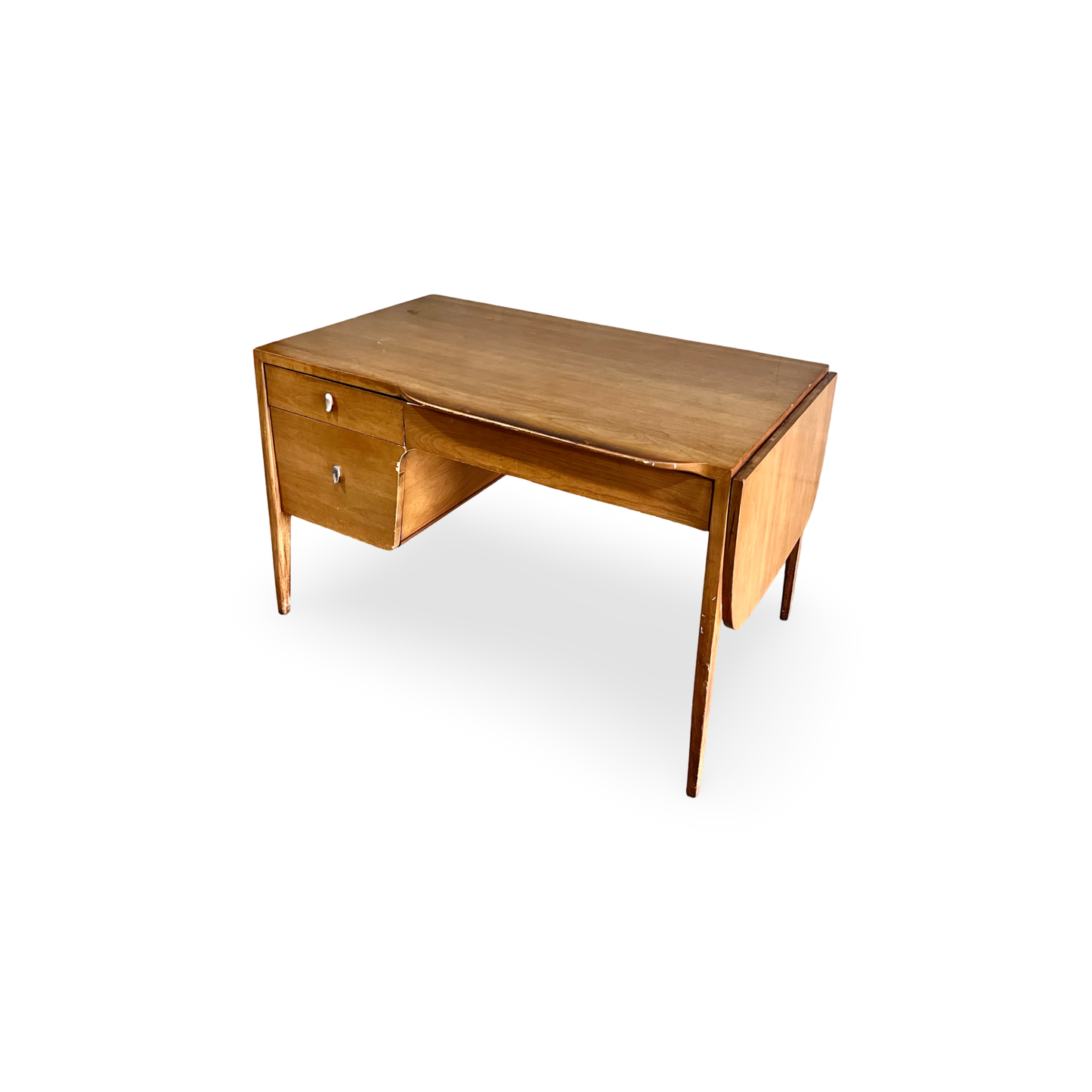 John Van Koert for Drexel Profile Mid Century Modern Model K82 Desk with Leaf c. 1960s
