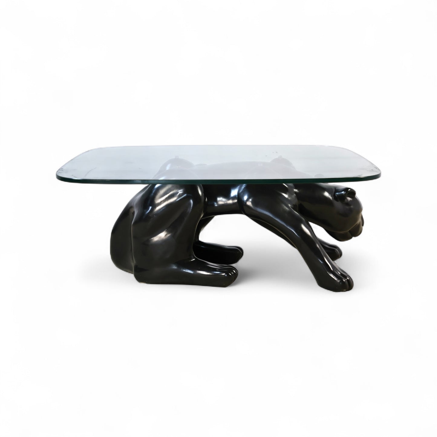 Ceramic Glazed Vintage Mid Century Modern Panther Coffee Table c. 1970s