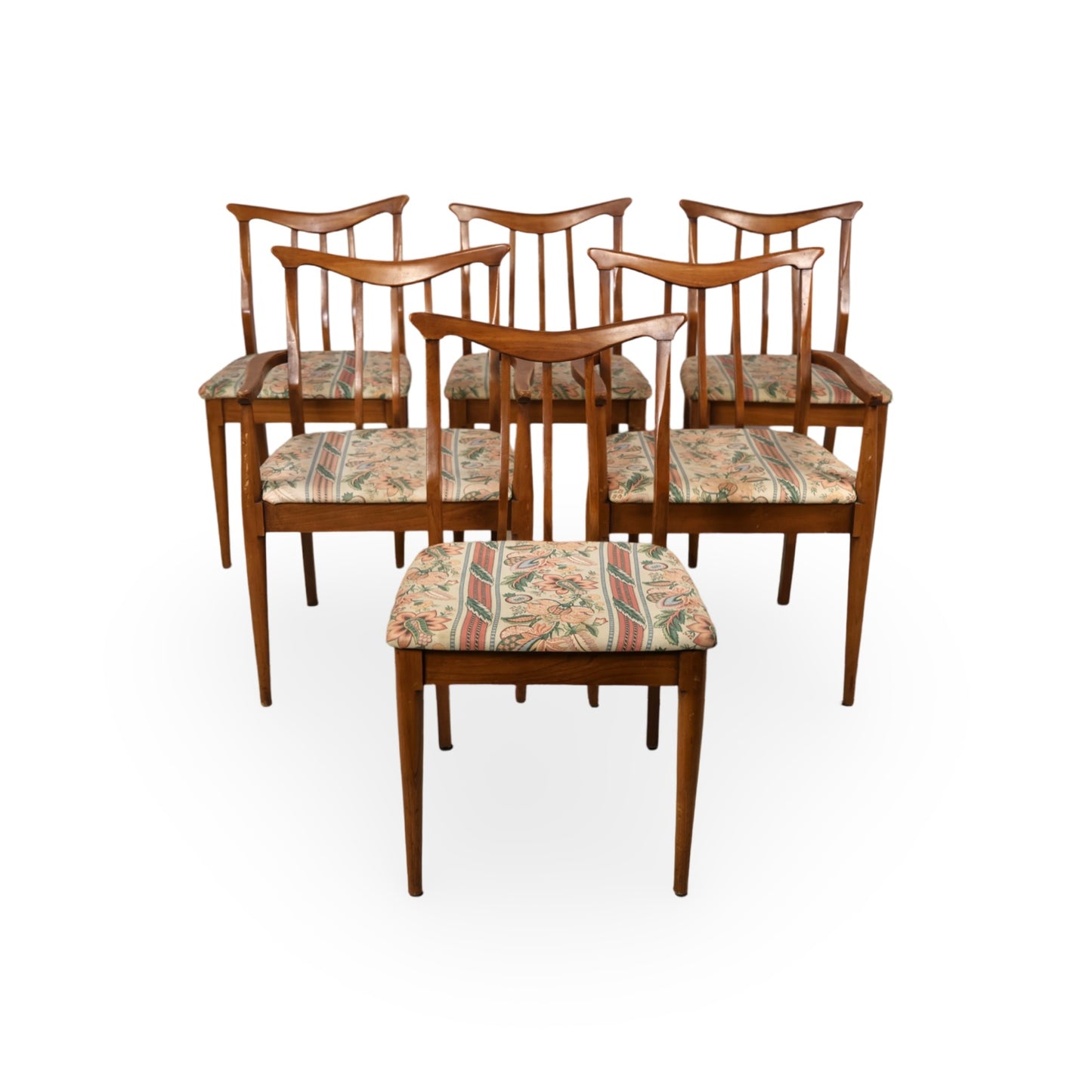 Blowing Rock Set of 6 Vintage Mid Century Modern Dining Chairs c. 1960s