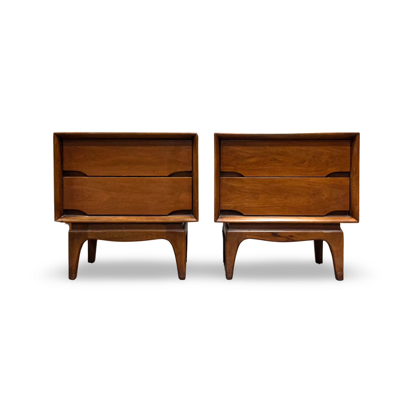 Kent Coffey Forum Pair of Vintage Mid Century Modern Nightstands c. 1960s