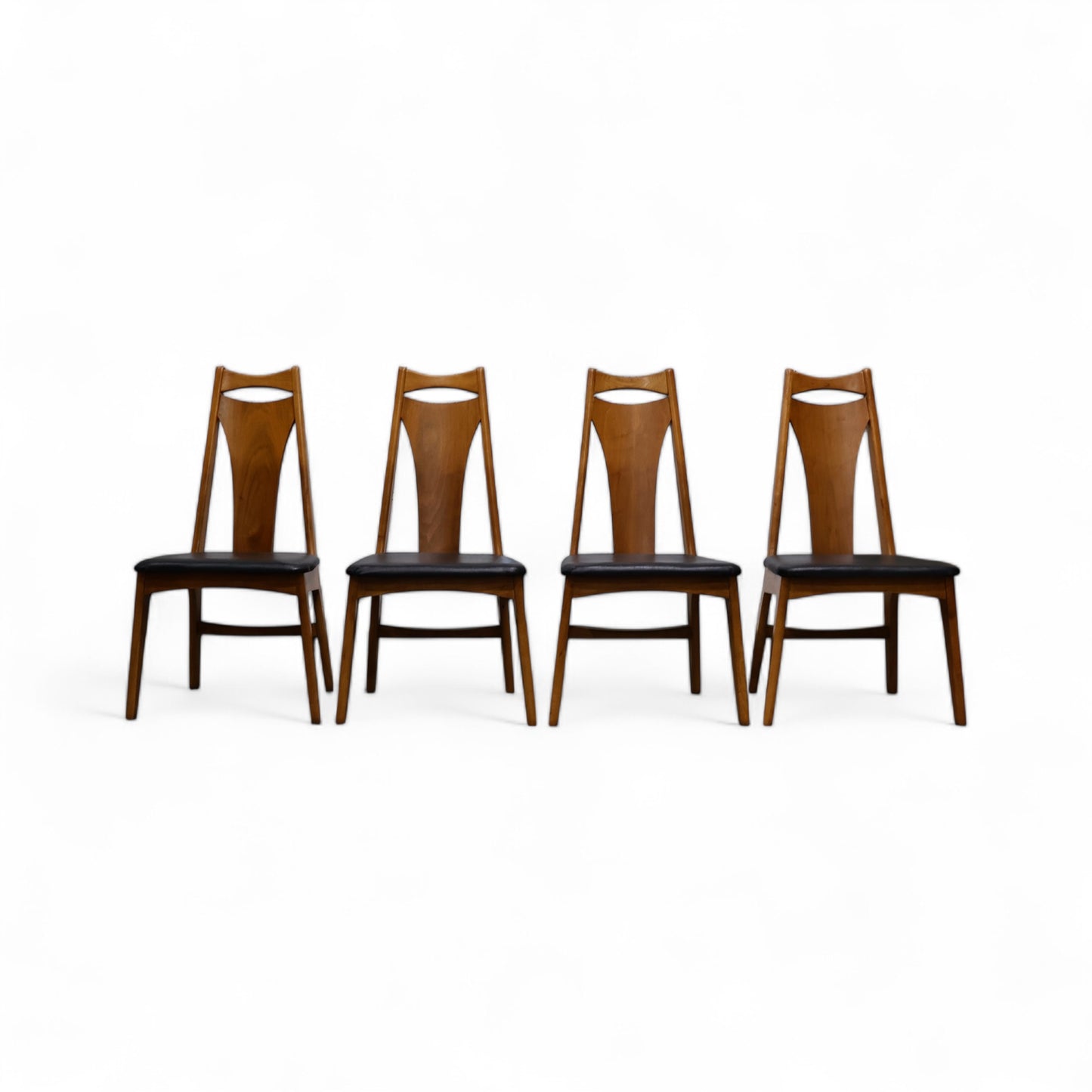 Young Manufacturing Vintage Mid Century Modern Set of 4 Dining Chairs c. 1960s