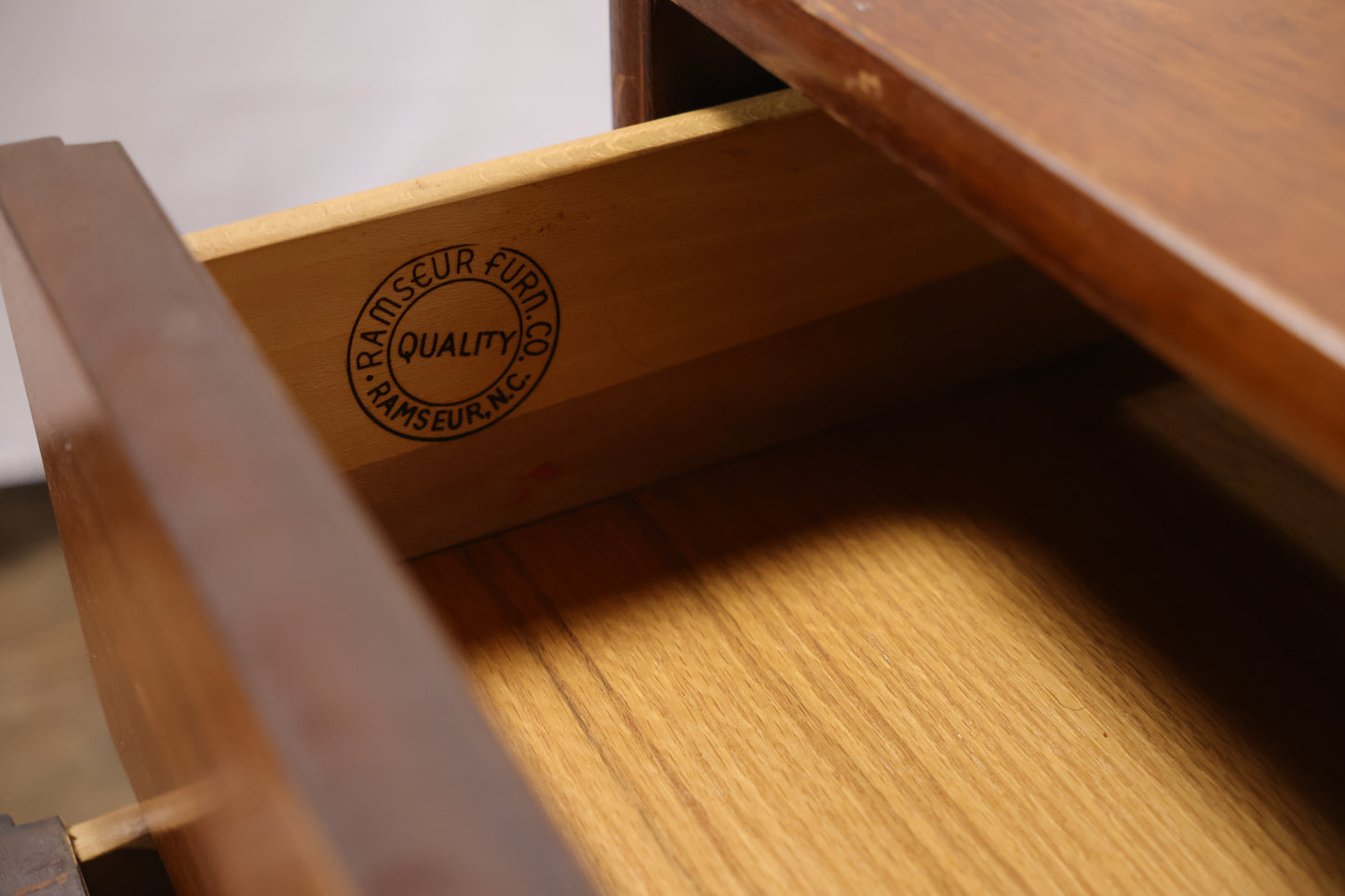 Ramseur Furniture Vintage Mid Century Modern 9 Drawer Lowboy Dresser c. 1960s