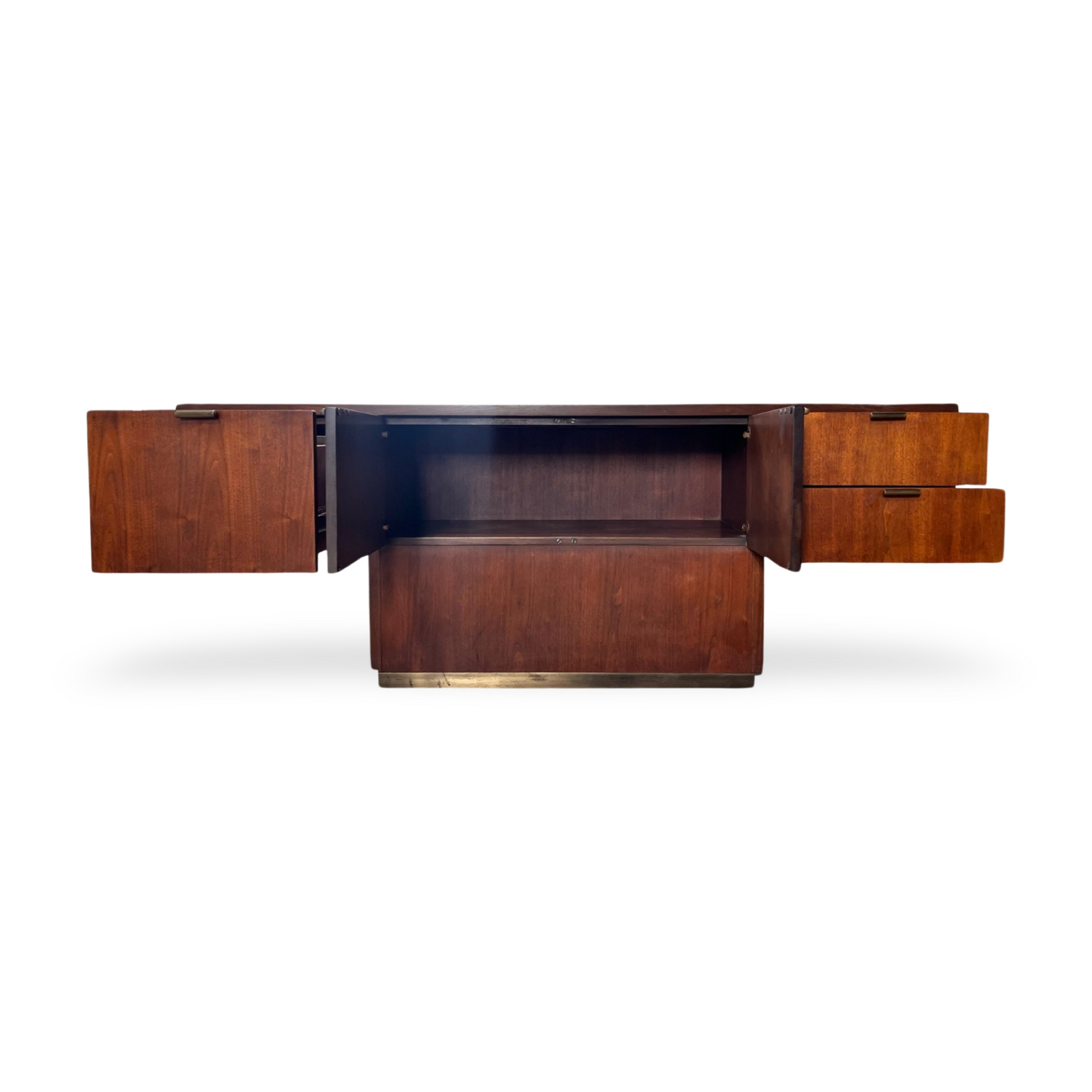Myrtle Desk Co. Cantilevered Vintage Mid Century Office Credenza Cabinet c. 1960s