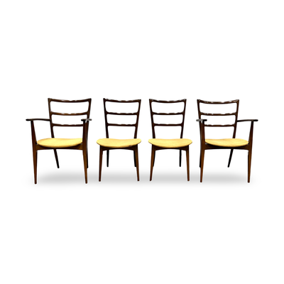 Marian Grabinski Vintage Polish Mid Century Modern set of 4 Dining ... ā front view