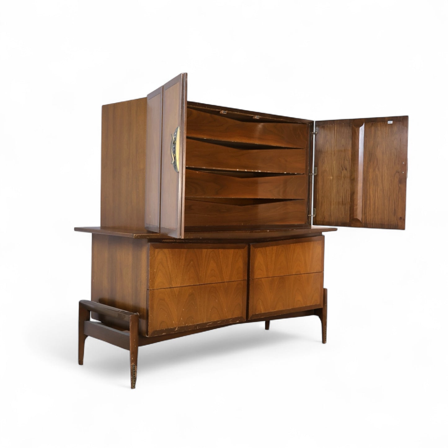 Helen Hobey Baker Vintage Mid Century Modern Highboy Dresser c. 1960s