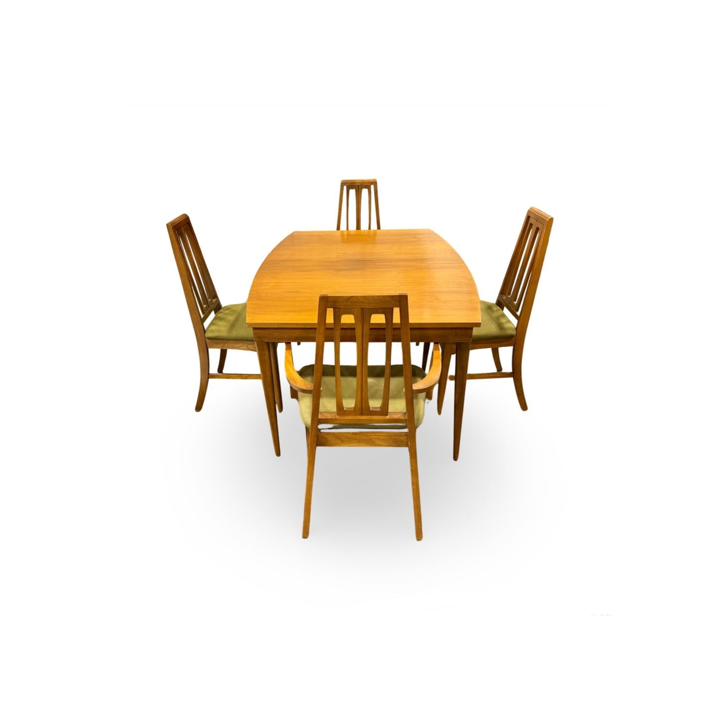 Young Manufacturing Mid Century Walnut Dining Chairs - Set of 4 c. 1970s