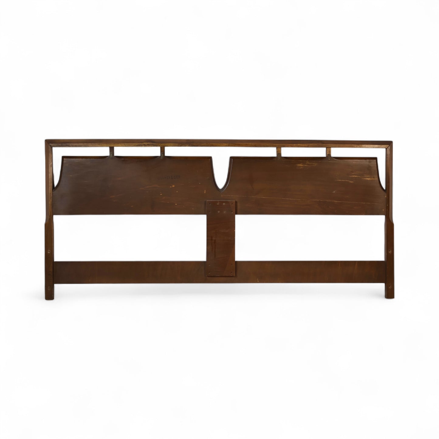 Basic Witz Vintage Mid Century Modern King Size Headboard c. 1960s
