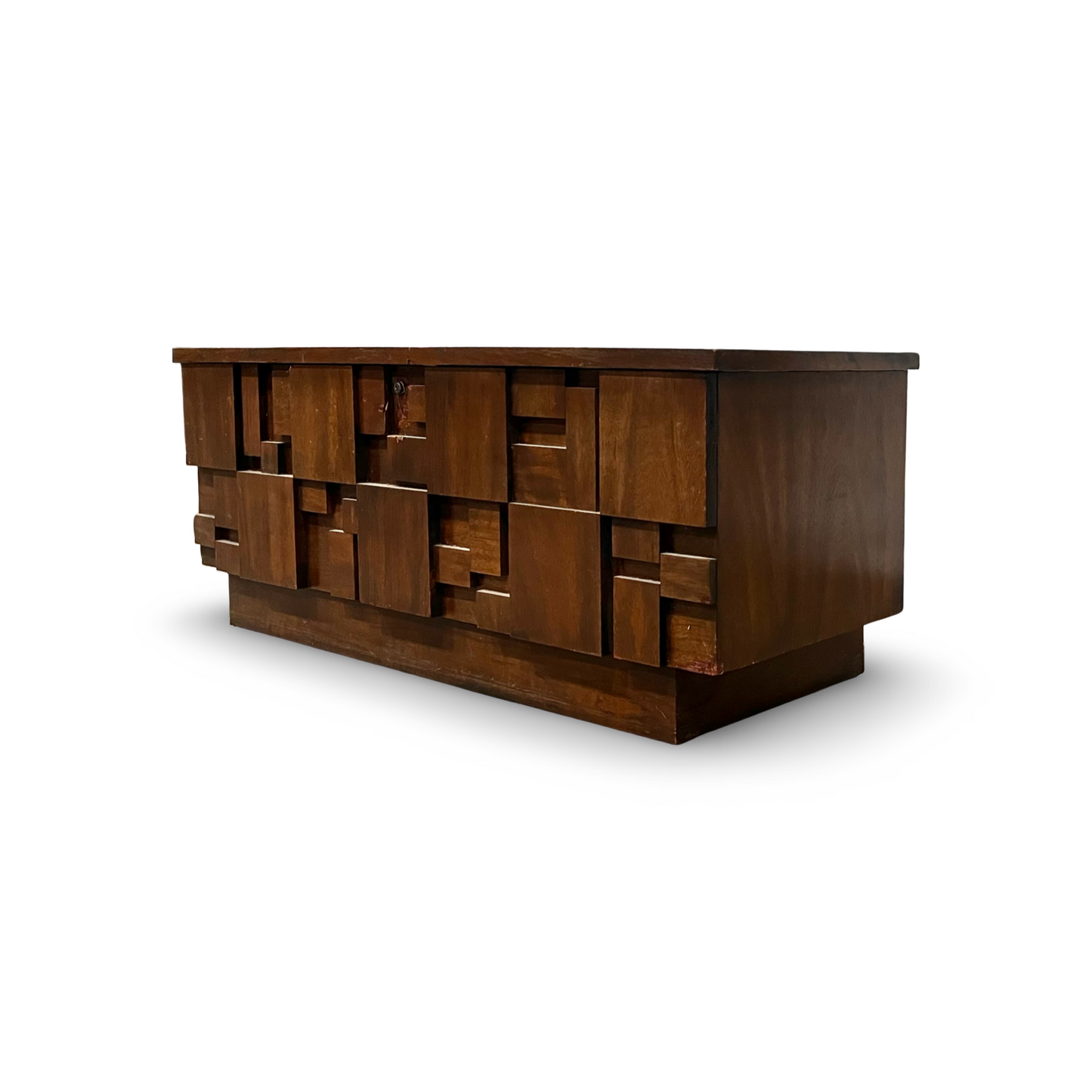 Lane Staccato Brutalist Mid Century Modern Lane Cedar Chest c. 1970s