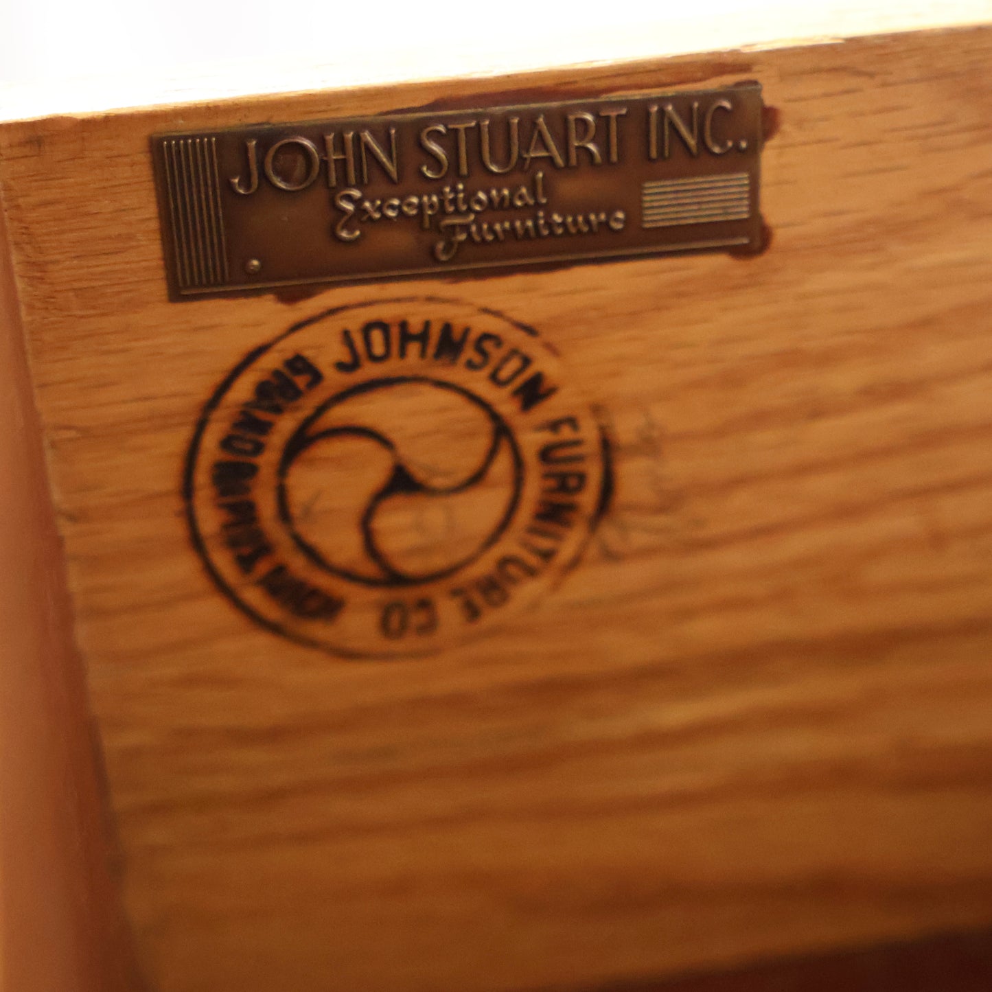 Paul Frankl for Johnson Furniture Black Lacquer Vintage Mid Century Modern Highboy Dresser c. 1960s