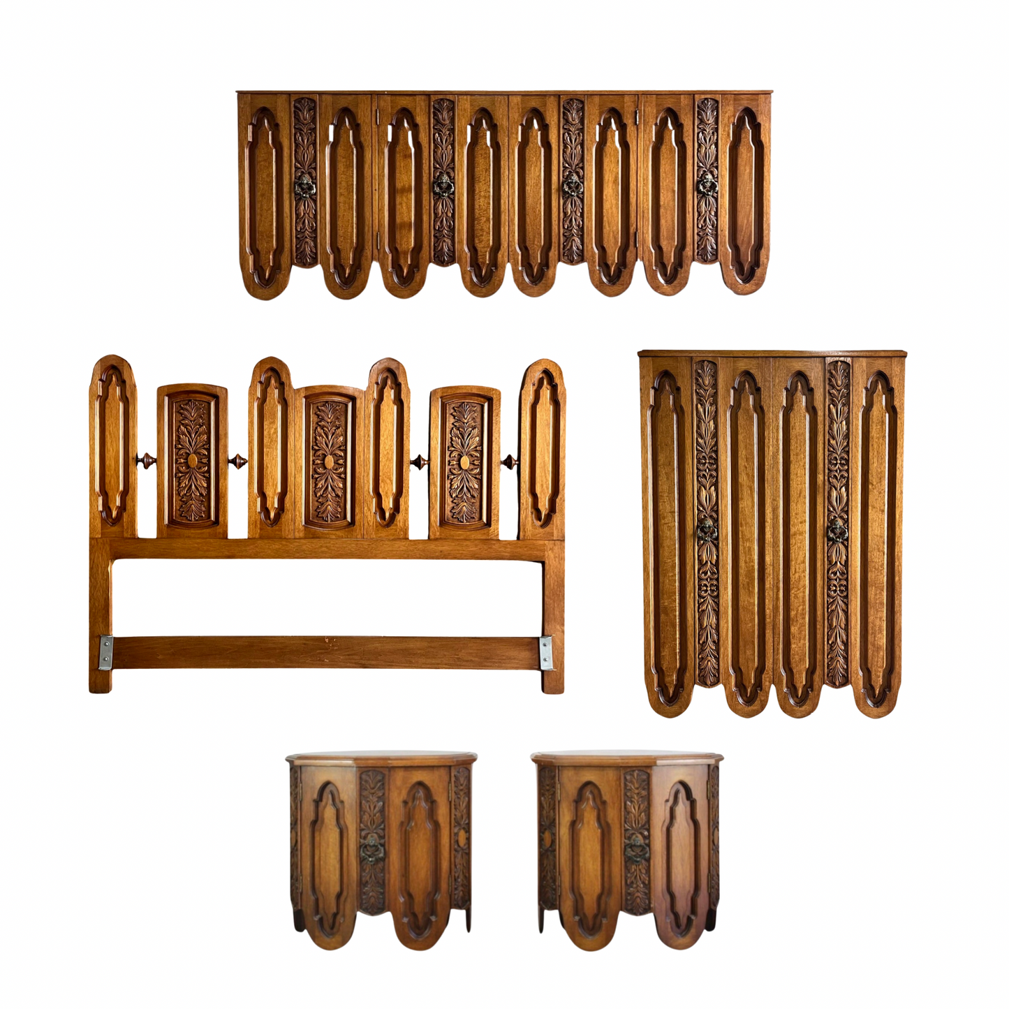 Freed Waran Granada Collection Mid Century Spanish Revival 9 Drawer Dresser c. 1960s