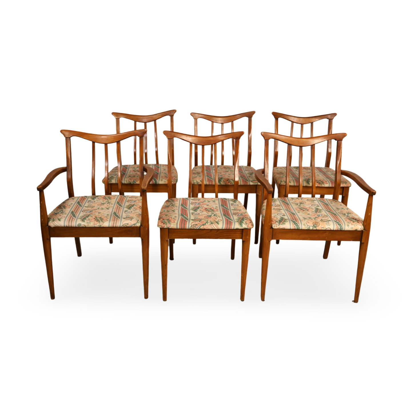 Blowing Rock Set of 6 Vintage Mid Century Modern Dining Chairs c. 1960s