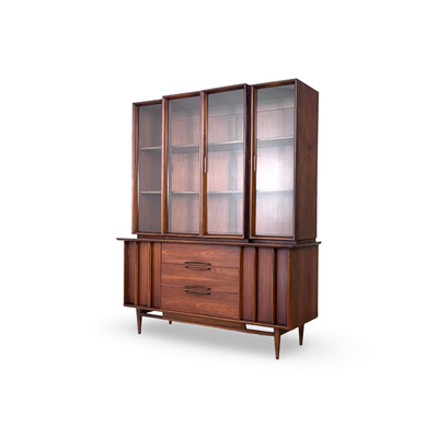 Kent Coffey Eloquence Mid Century Modern 2 Piece Concave Dimensiona... β brass construction, front view