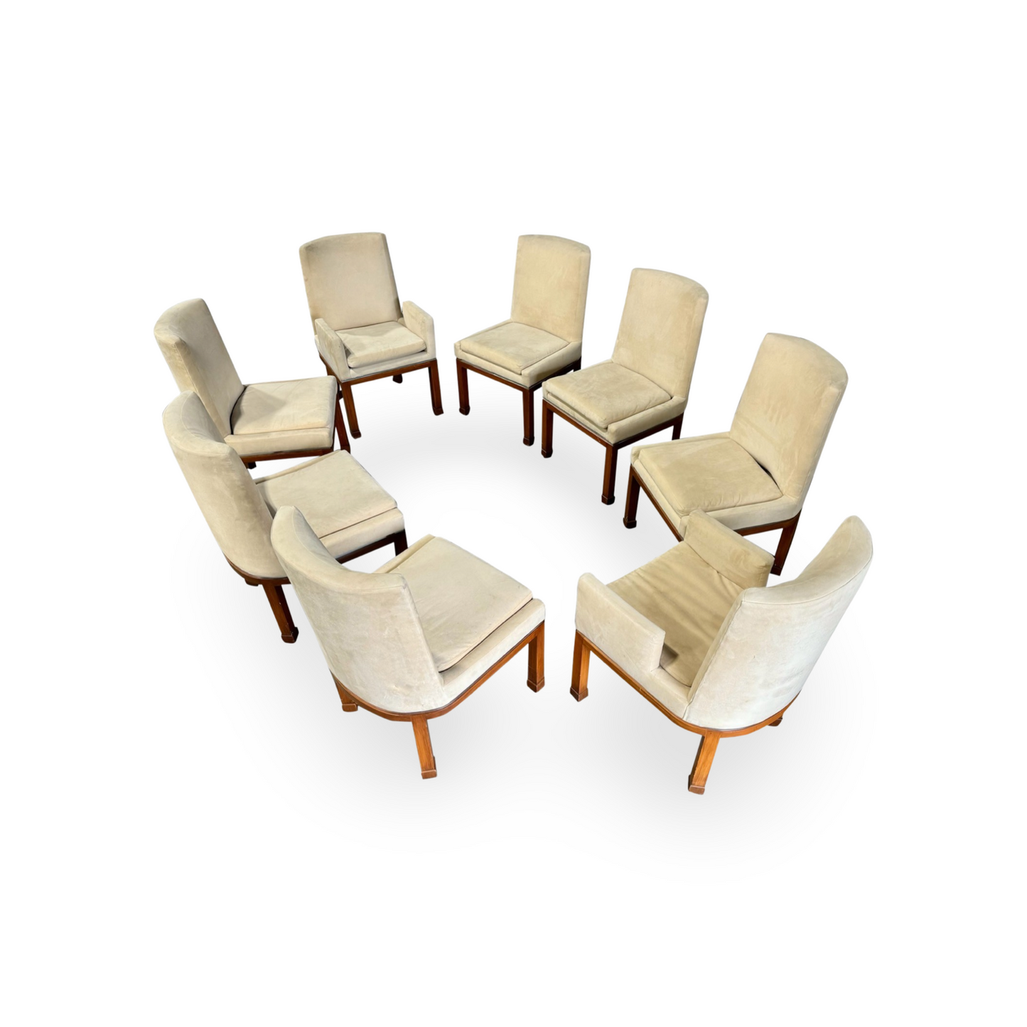 Vladimir Kagan Vintage Postmodern Handmade & Signed Dining Chairs, Set Of Eight c. 1970s