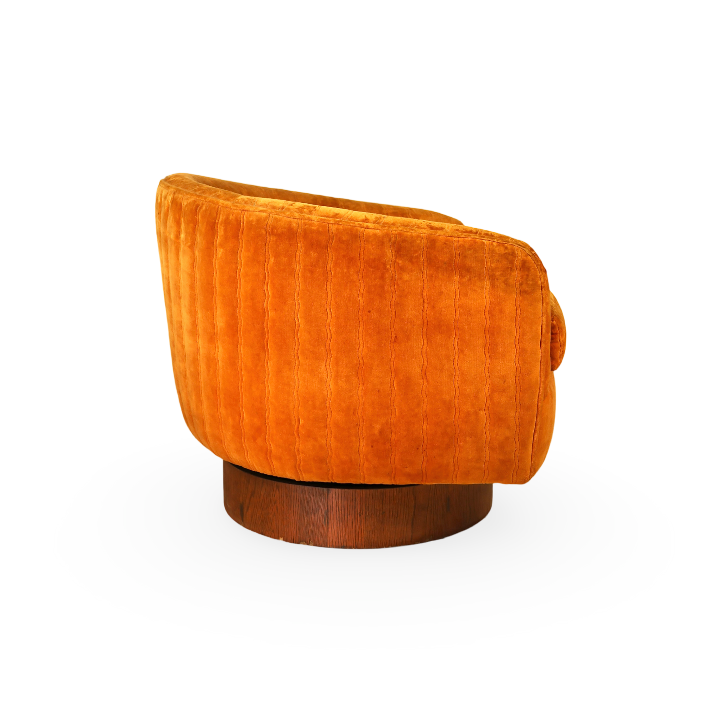 Milo Baughman for Thayer Coggin Vintage Mid Century Modern Swivel and Tilt Barrel Lounge Chair c. 1960s