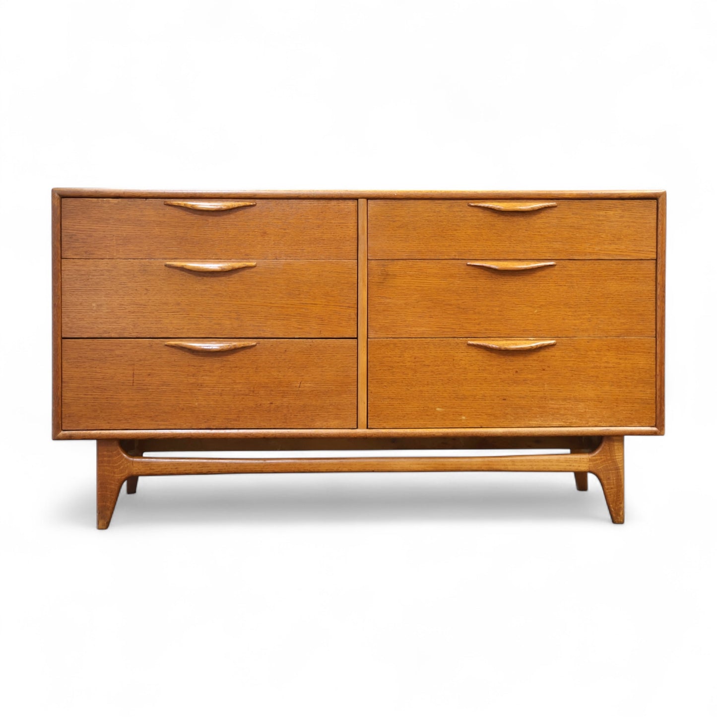 Lane Perception Vintage Mid Century Modern 6 Drawer Lowboy Dresser c. 1960s