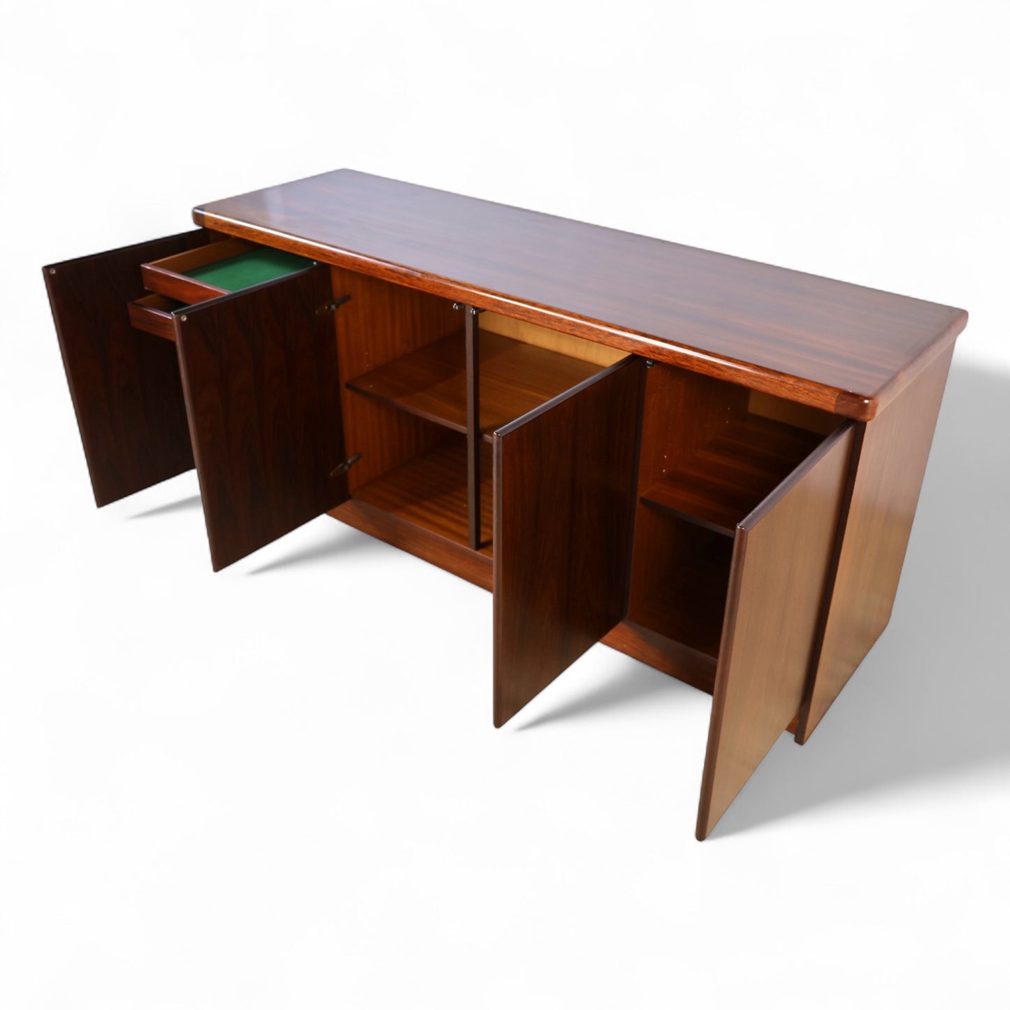 Danish Rosewood Vintage Mid Century Modern Buffet Credenza c. 1970s