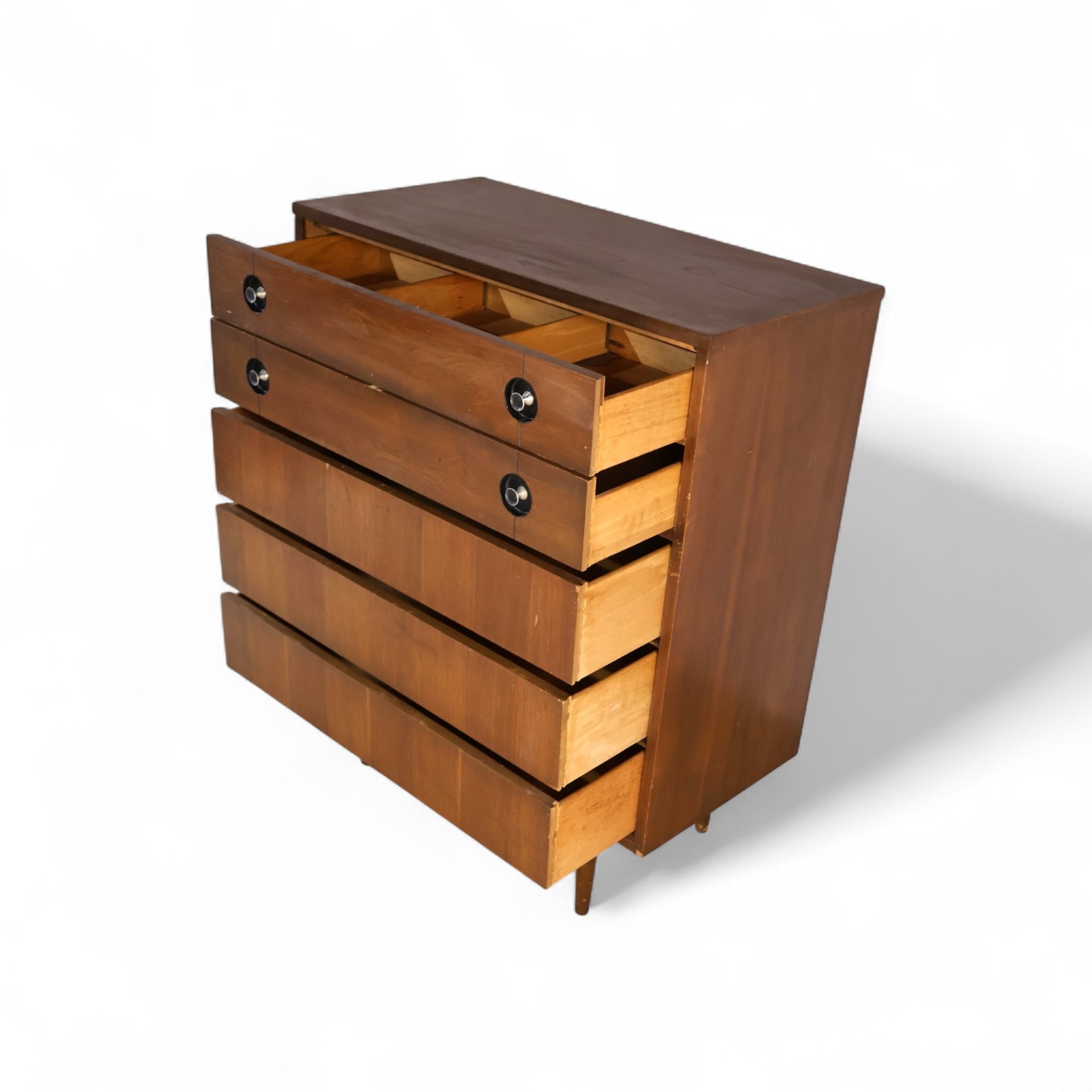 Stanley Furniture Vintage Mid Century Modern Highboy Dresser c. 1960s