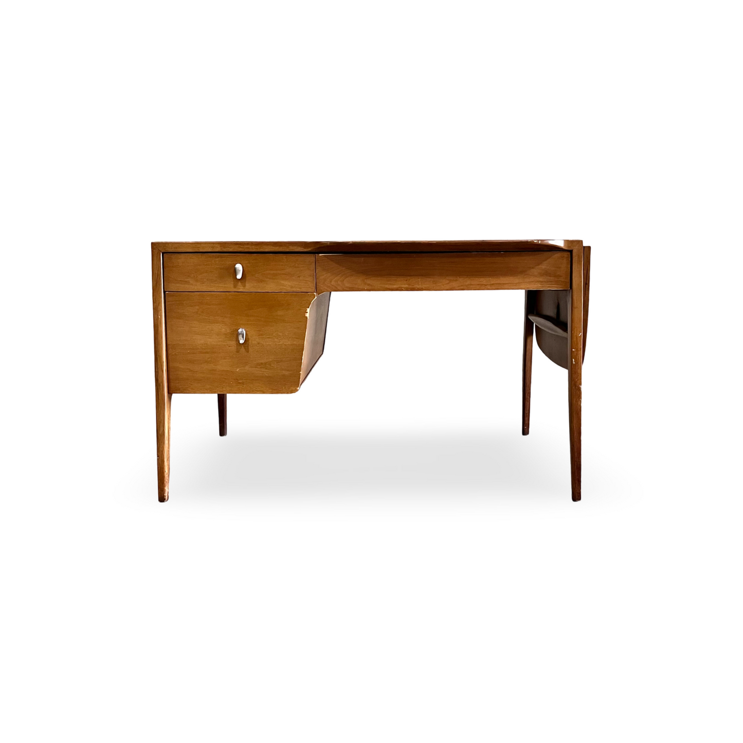 John Van Koert for Drexel Profile Mid Century Modern Model K82 Desk with Leaf c. 1960s