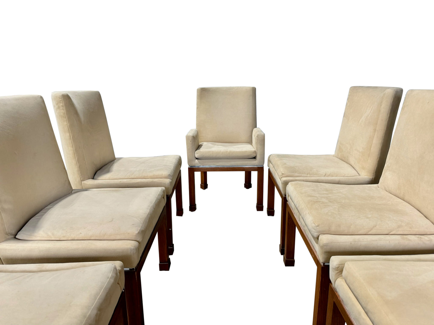 Vladimir Kagan Vintage Postmodern Handmade & Signed Dining Chairs, Set Of Eight c. 1970s