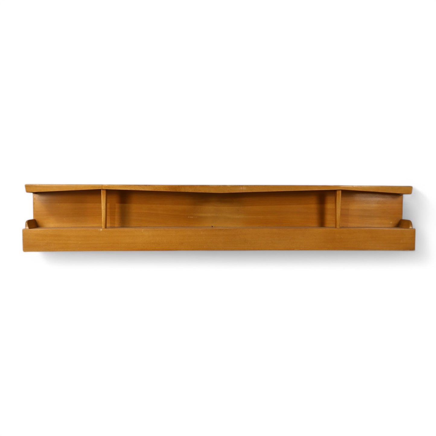 Birch Vintage Streamline Mid Century Modern King or Queen Floating Wall Mount Headboard c. 1950s