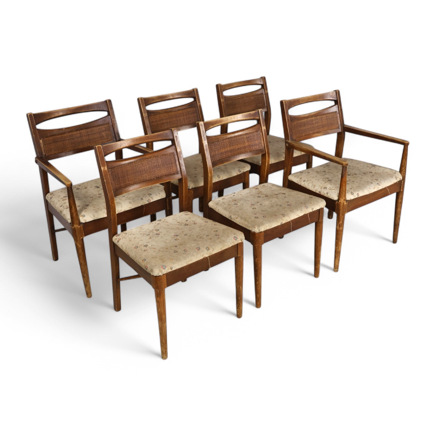 Merton Gershun for American of Martinsville Set of 6 Vintage Mid Century Modern Dining Chairs c. 1960s
