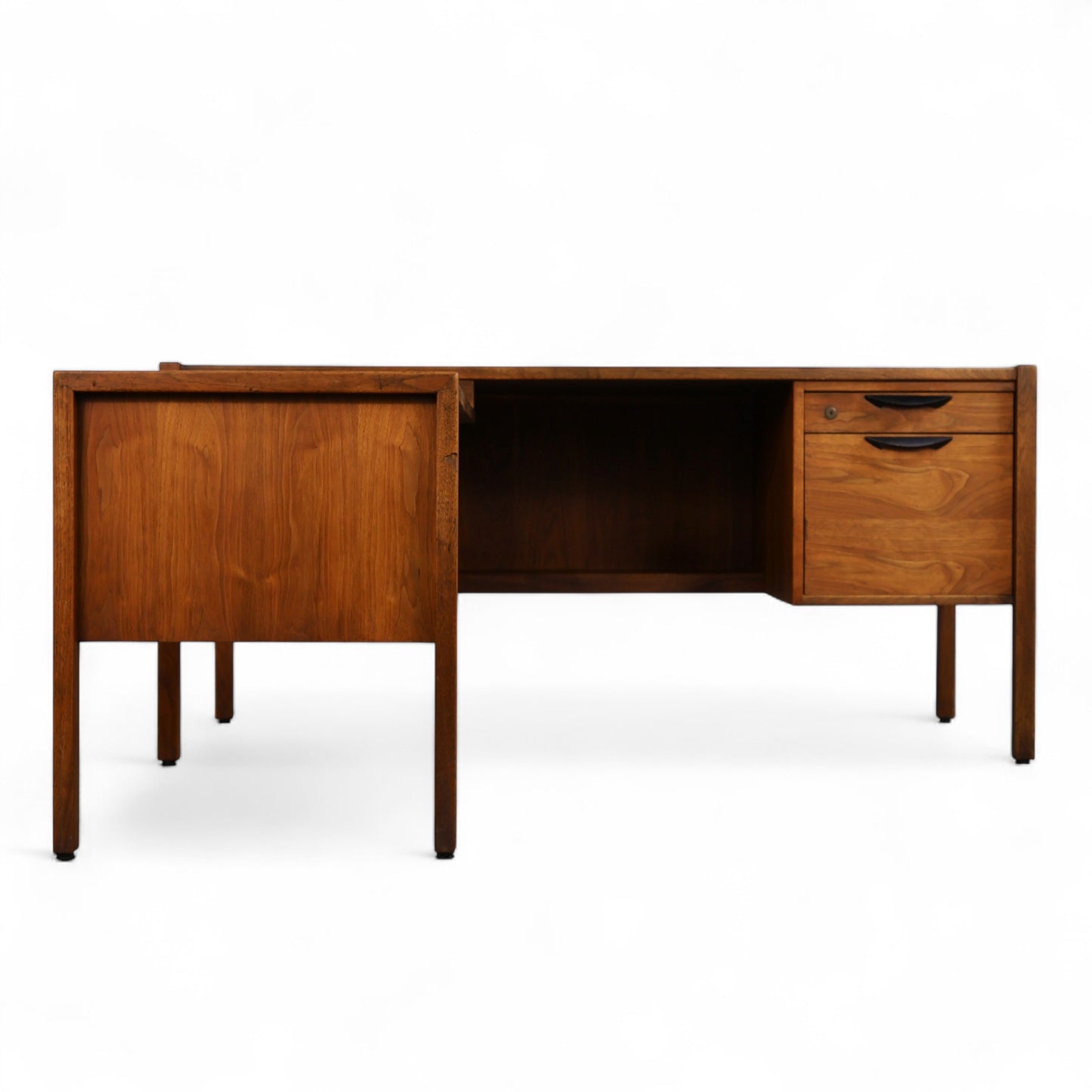 Jens Risom Vintage Mid Century Modern L-Shaped Executive Desk and Return c. 1960s