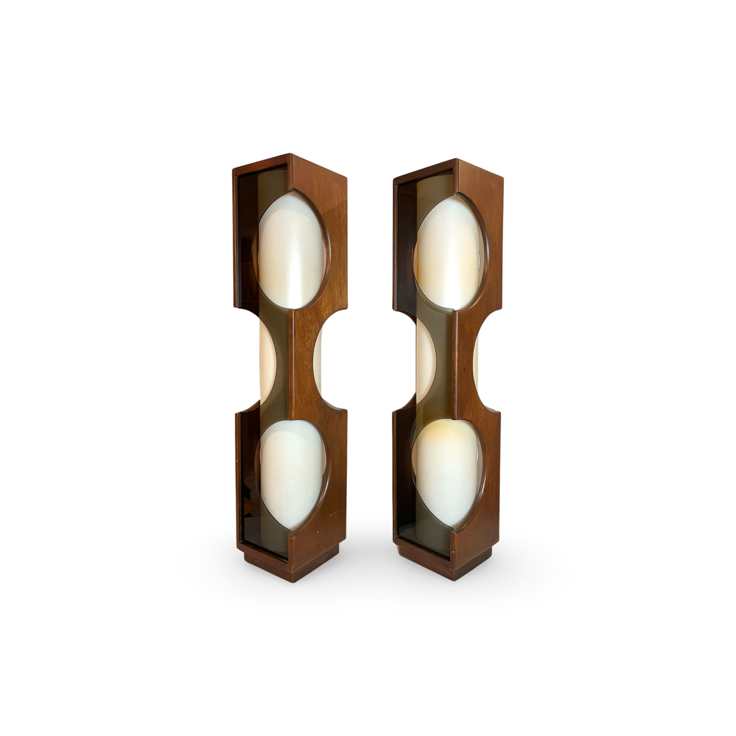 Modeline Pair of XL Vintage Mid Century Modern Table Lamps c. 1970s