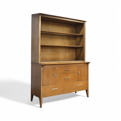 John Van Koert for Drexel Profile Vintage Mid Century Modern 2 Piec... ā walnut construction, front view