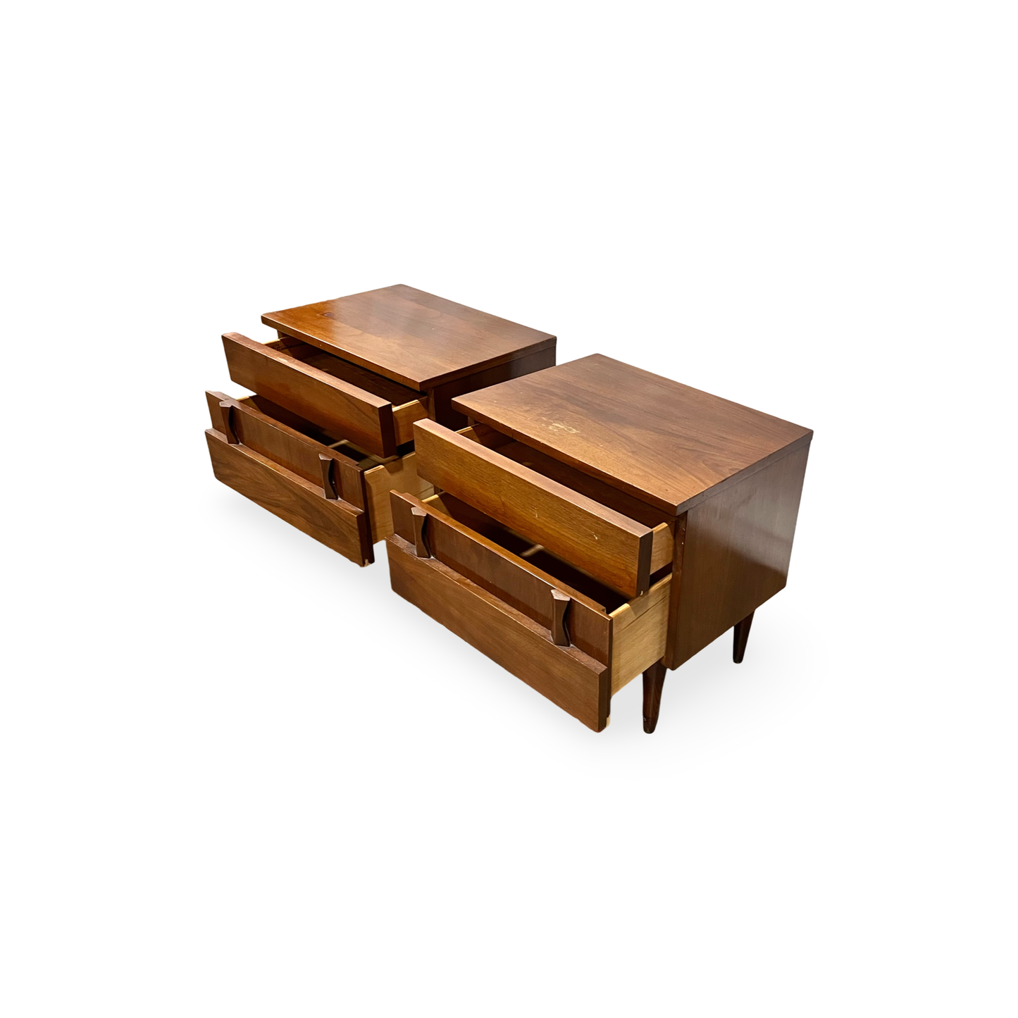 American of Martinsville 7 Piece Vintage Mid Century Modern Brutalist Bedroom Set c. 1960s
