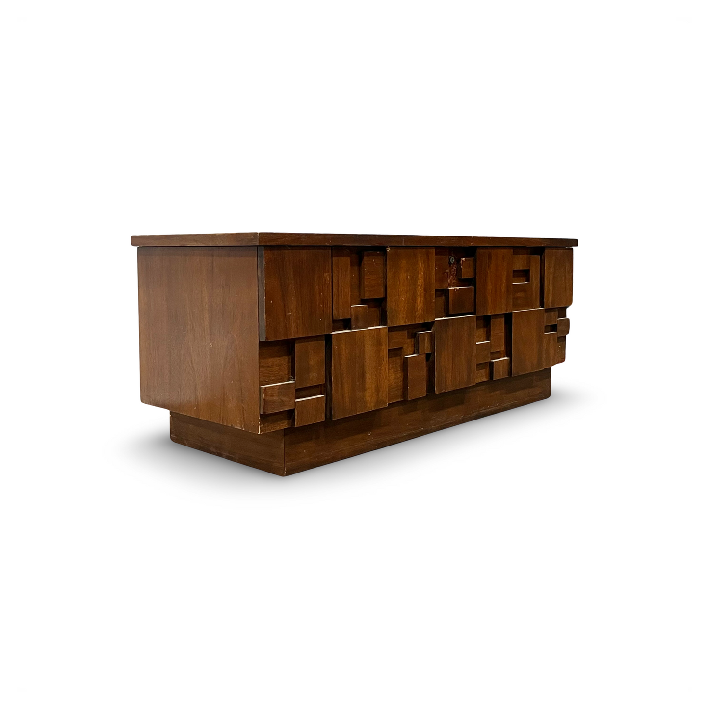 Lane Staccato Brutalist Mid Century Modern Lane Cedar Chest c. 1970s