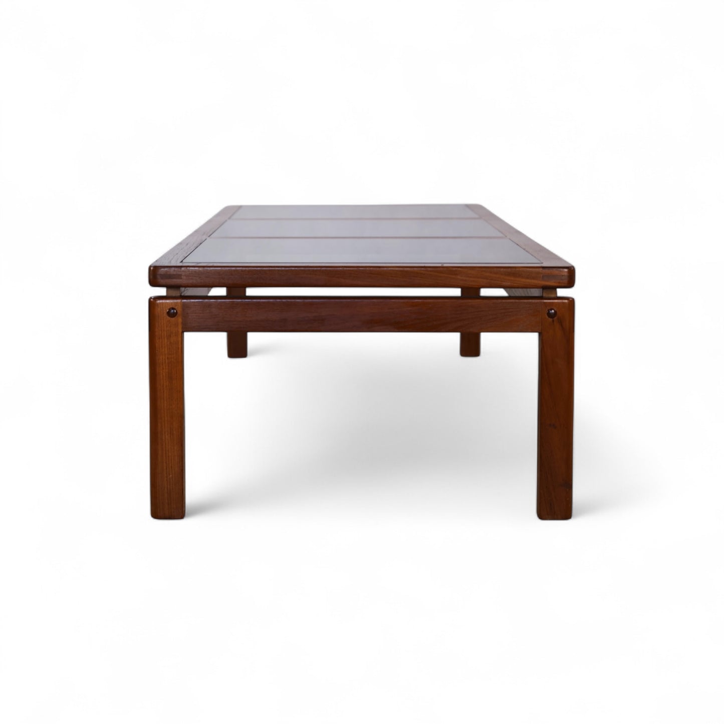 Kristiansen Thomassen Vintage Danish Mid Century Modern Teak and Smoke Glass Coffee Table