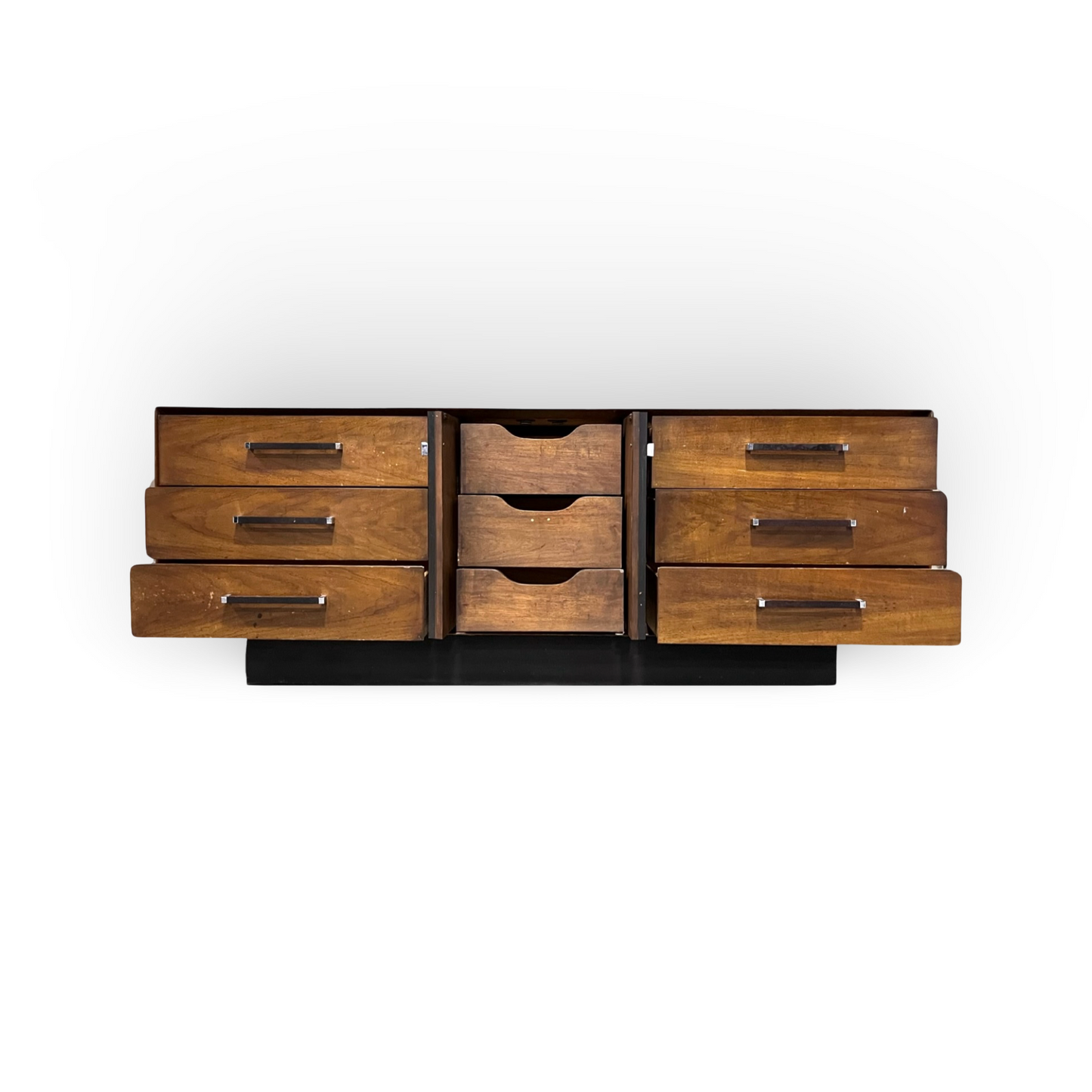 Lane Tower Suite Vintage Mid Century Modern Brutalist Lowboy Dresser c. 1970s