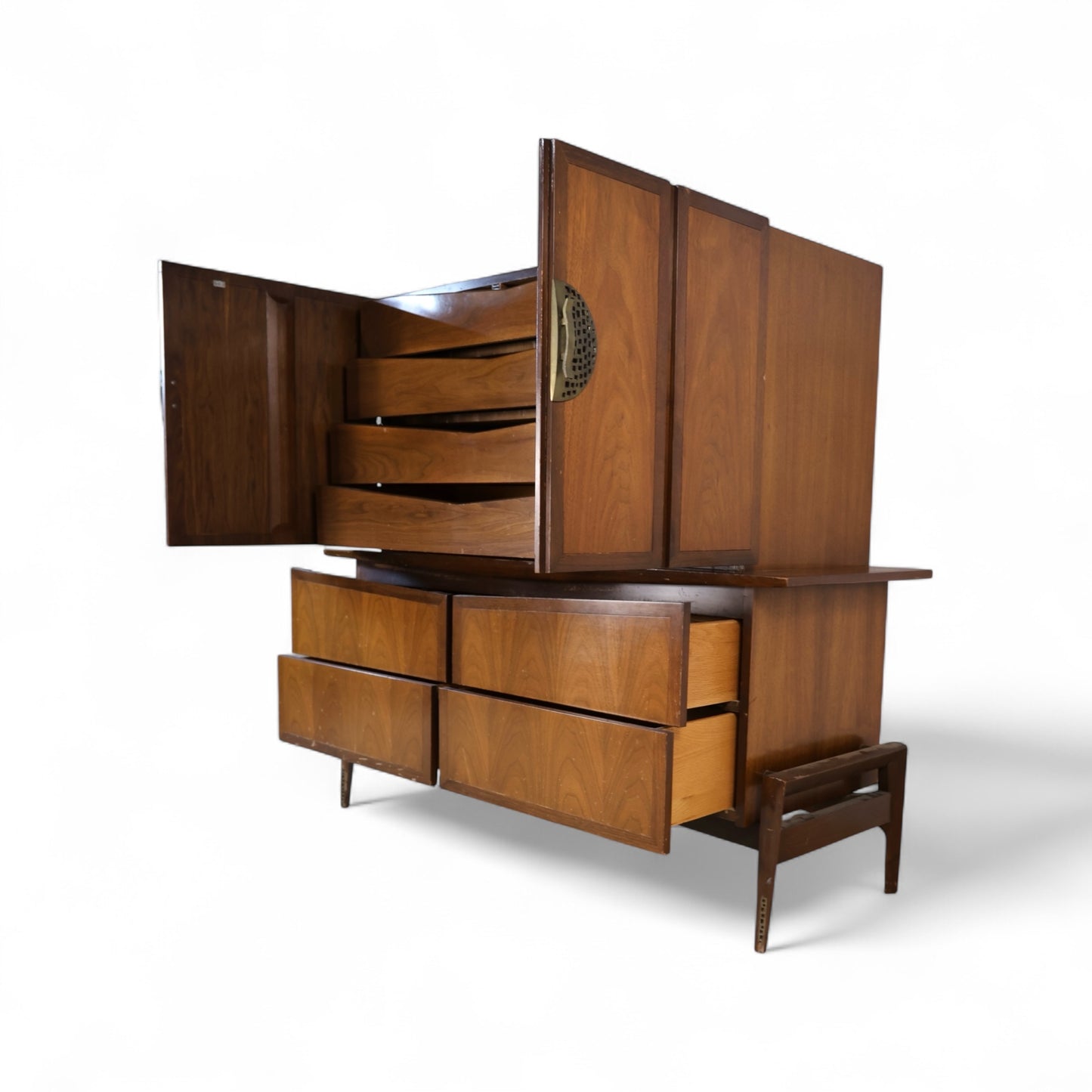 Helen Hobey Baker Vintage Mid Century Modern Highboy Dresser c. 1960s