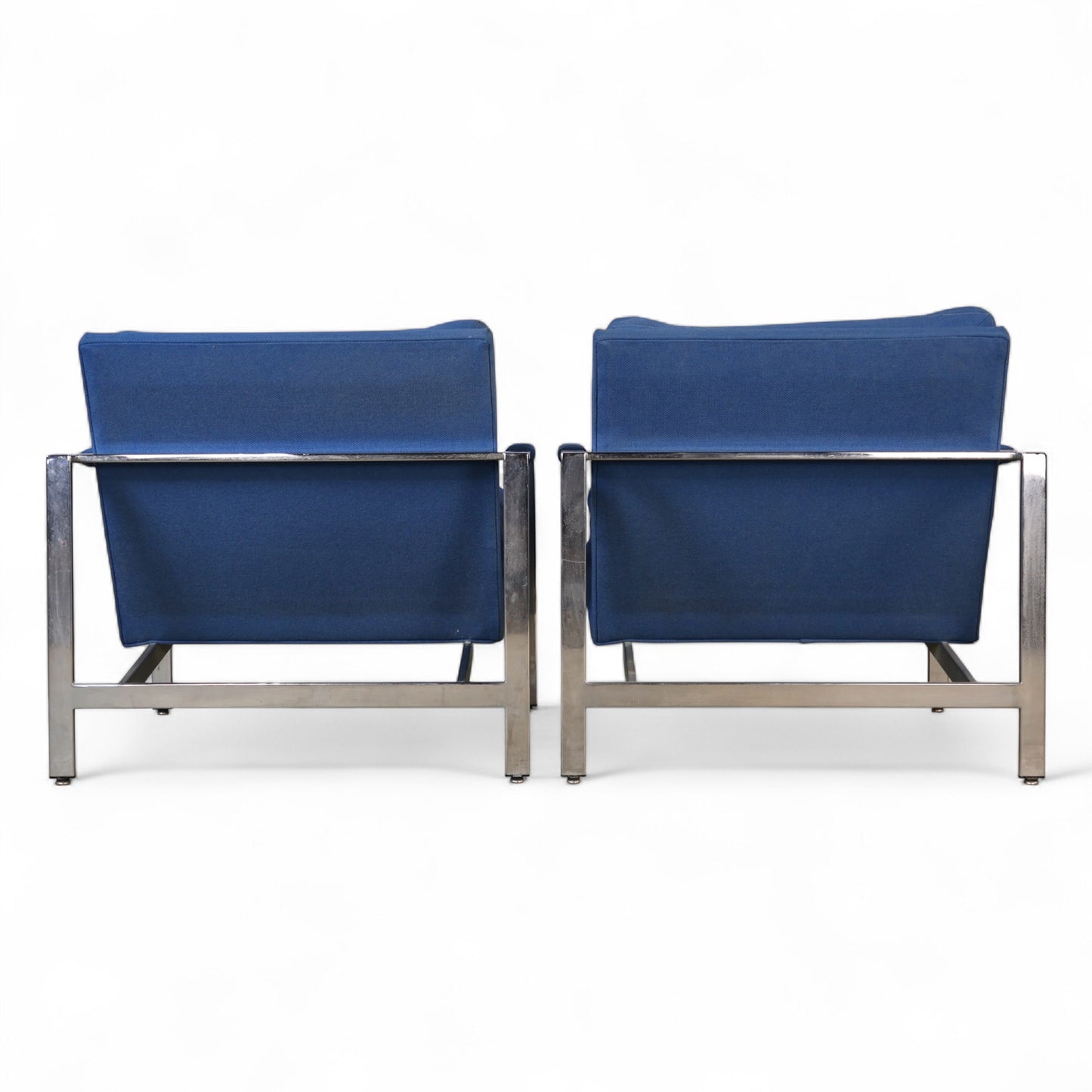 Milo Baughman for Thayer Coggin Vintage Mid Century Modern T Back Lounge Chairs c. 1960s