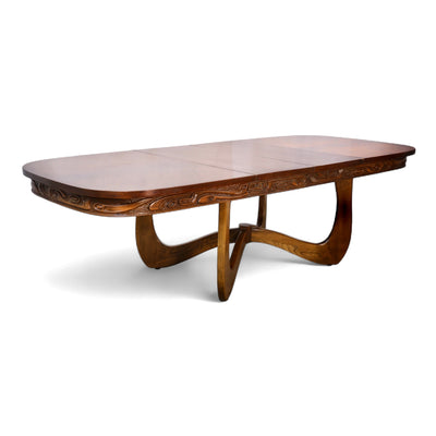 Pulaski Oceanic Vintage Mid Century Modern Brutalist Dining Table c... ā front view